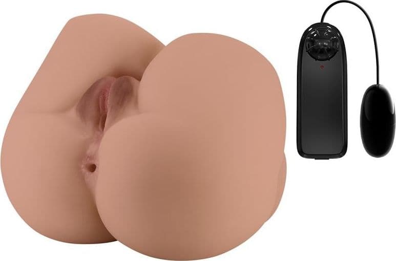 CRAZY BULL - BERNACE ASS VIBRATORE CON VAGINA REALISTICA E ANO CARNE TELECOMANDO - 2