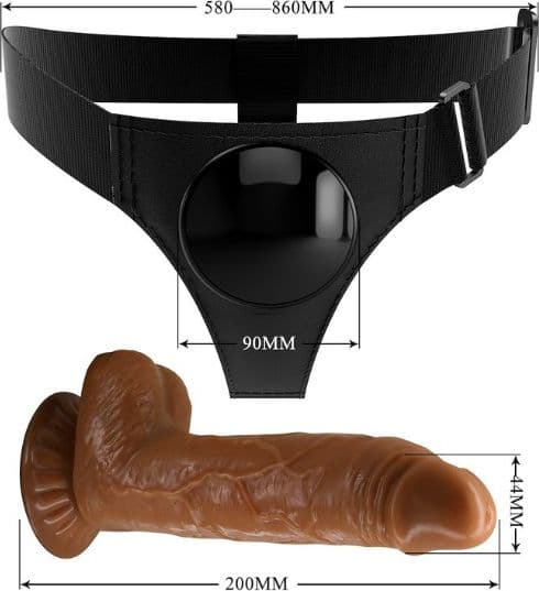 Slip con Imbracatura Harness Briefs Michael Strap-On 7.0" - 3