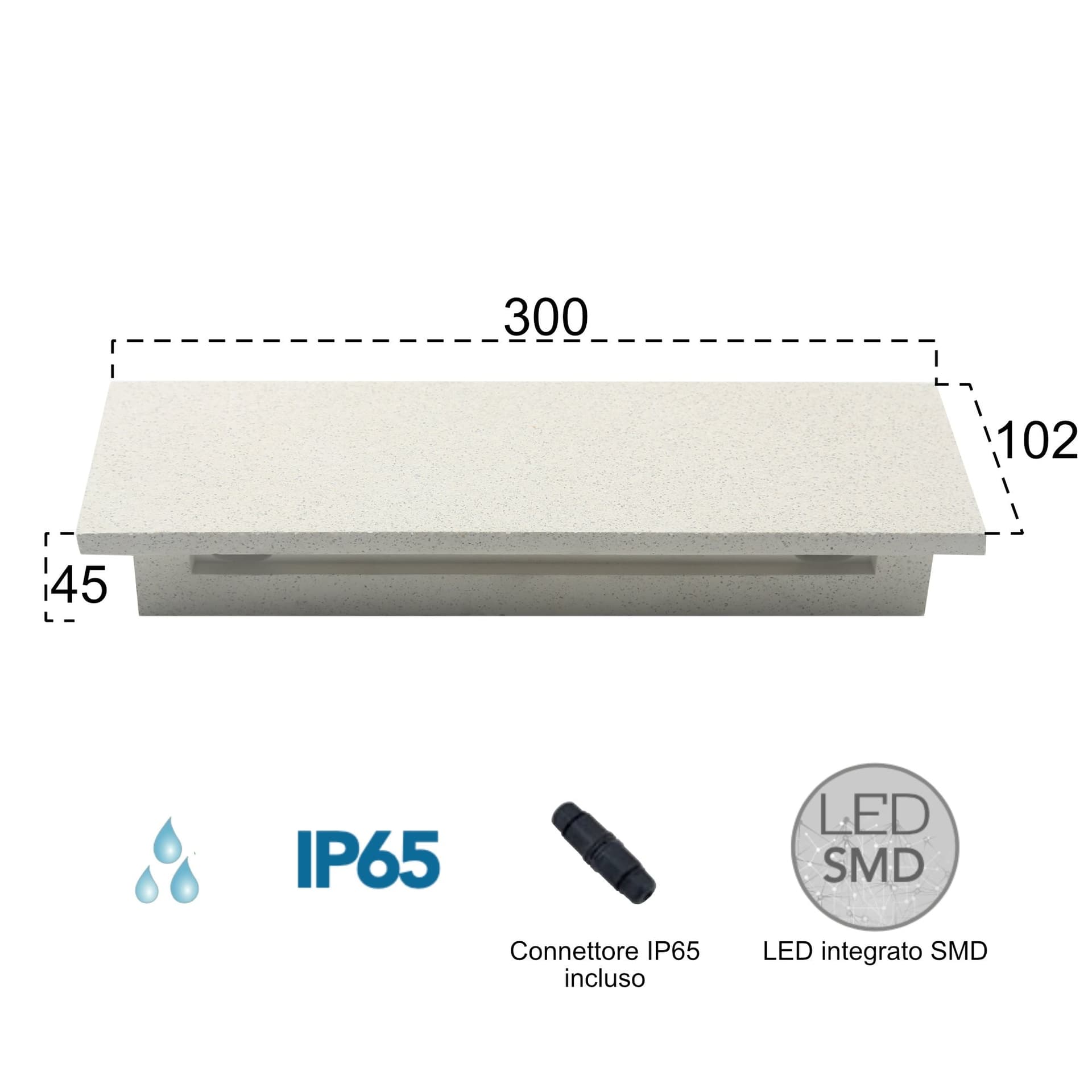 Applique da parete per esterno 8W a led a doppia emissione bianca Borg - 2