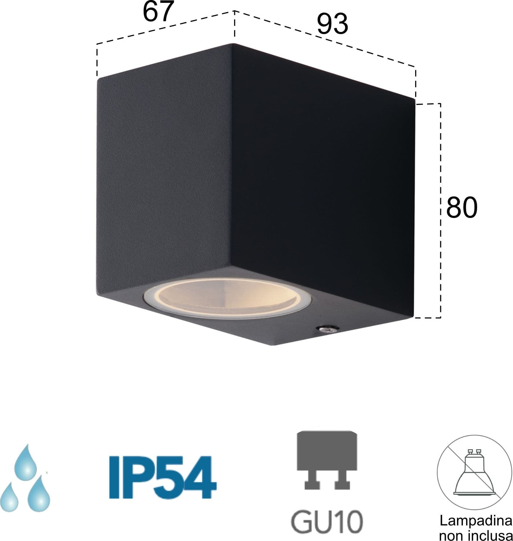 Applique da parete per esterno 35W GU10 antracite Cubby - 2