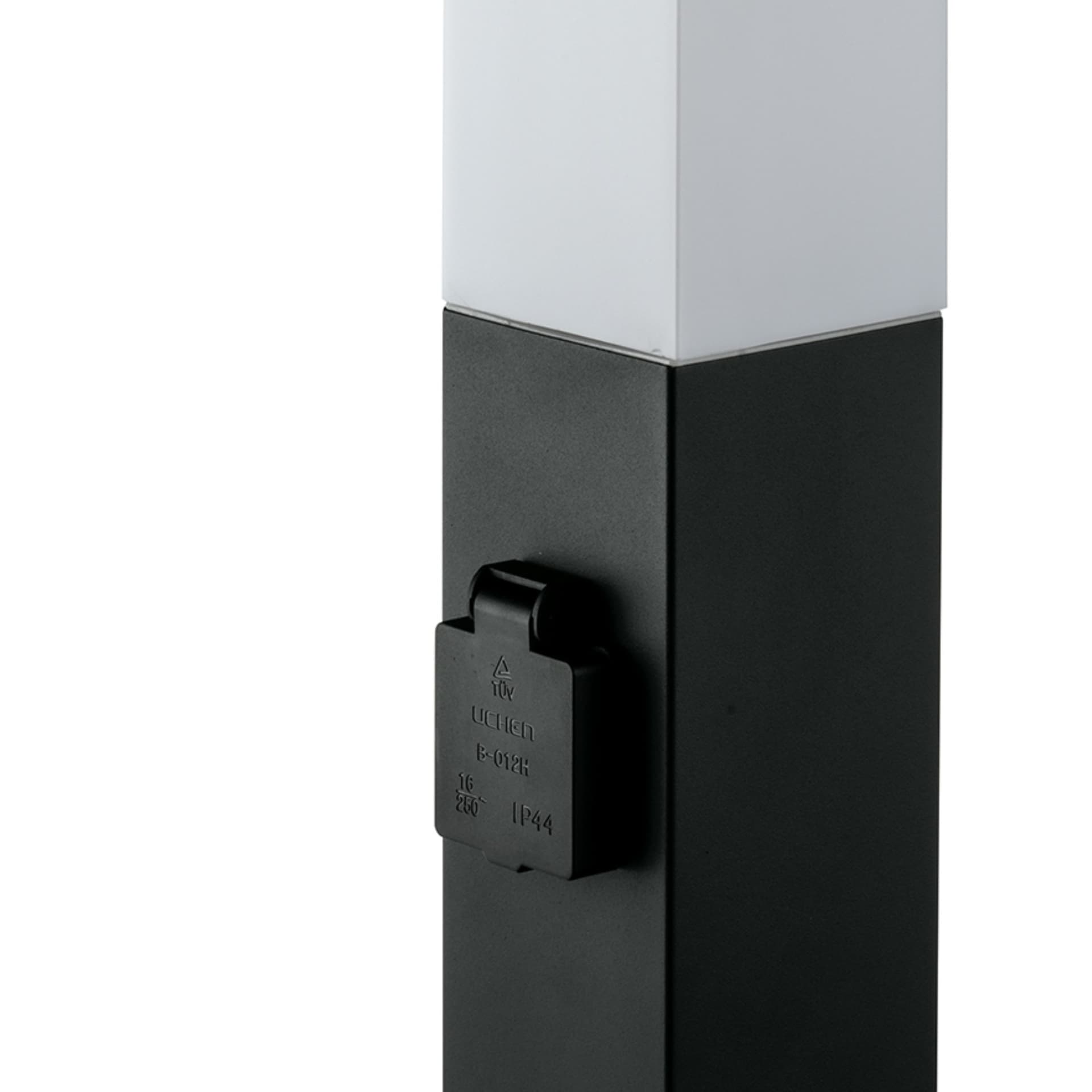 Paletto luce da esterno 60W E27 e prese schuko antracite Plugin - 3