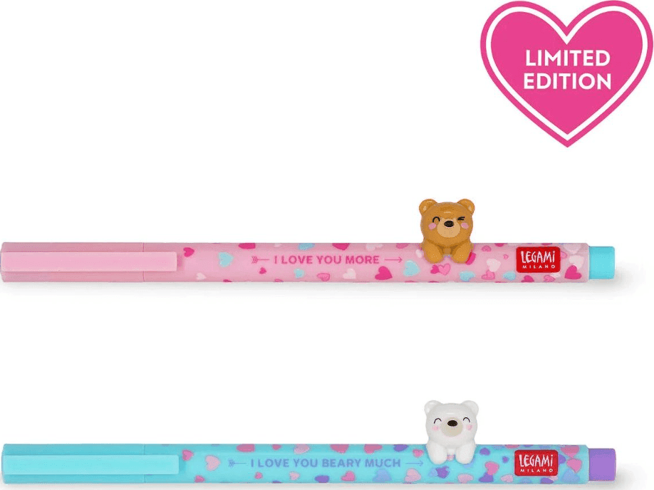 Legami - Set di 2 Penne Gel - Beary in Love Limited Edition (CPPSET1) - 2