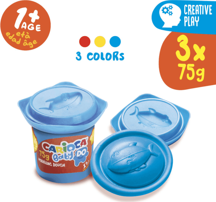 Carioca Baby Do - Pasta da modellare 3 colori - 75 gr - 2