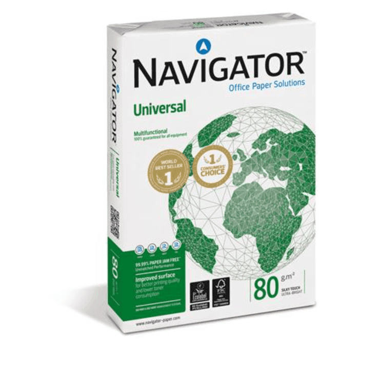 Navigator Universal Carta Premium per ufficio, Formato A4, 80 gr, Confezione da 5 risme da 500 Fogli - 2