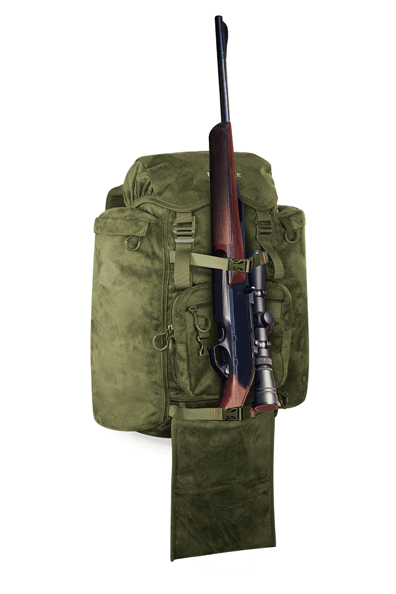 Marsupio zaino porta selvaggina in Suede con porta fucile 30 Litri - 3
