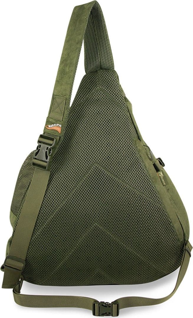 Marsupio monospalla da caccia Suede 26,Verde 26 litri - 3