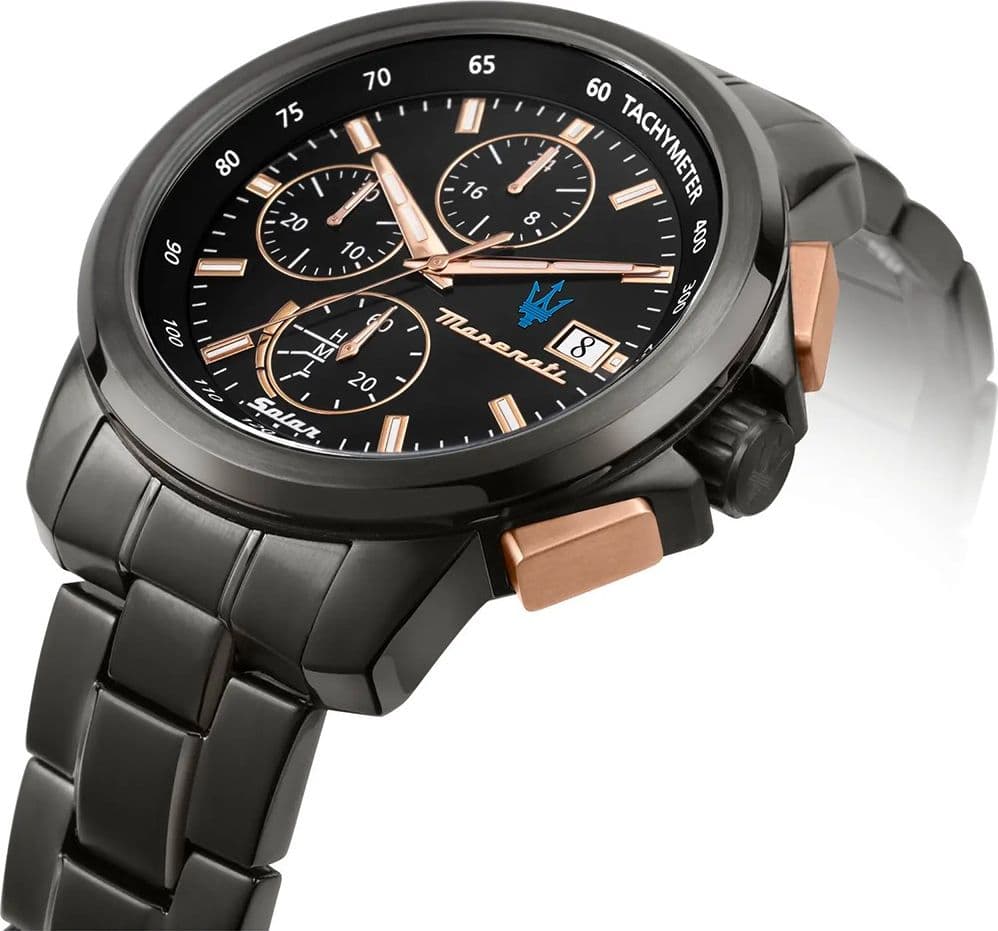 Maserati Successo – Orologio Uomo Solar Acciaio Gun Cronografo (R8873645001) - 2