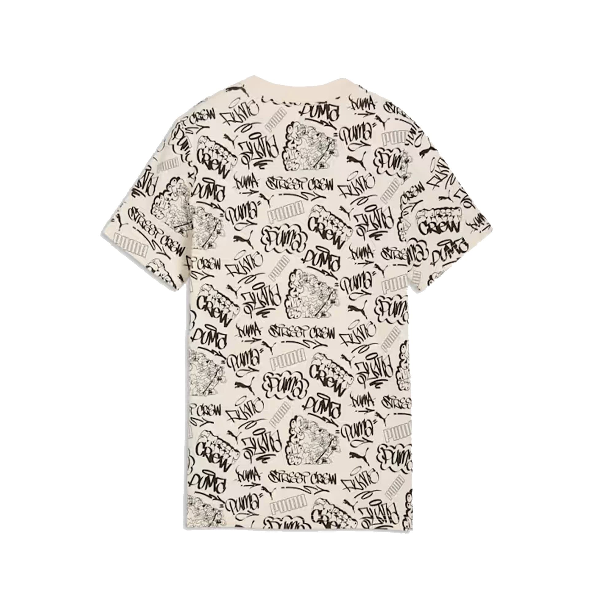 Puma MID 90s T-Shirt Casual Stampata Ragazzo Beige - 2