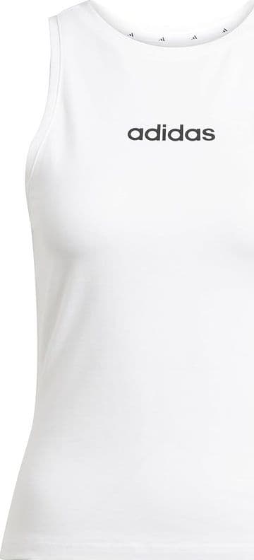 adidas top Essentials Linear donna colore bianco