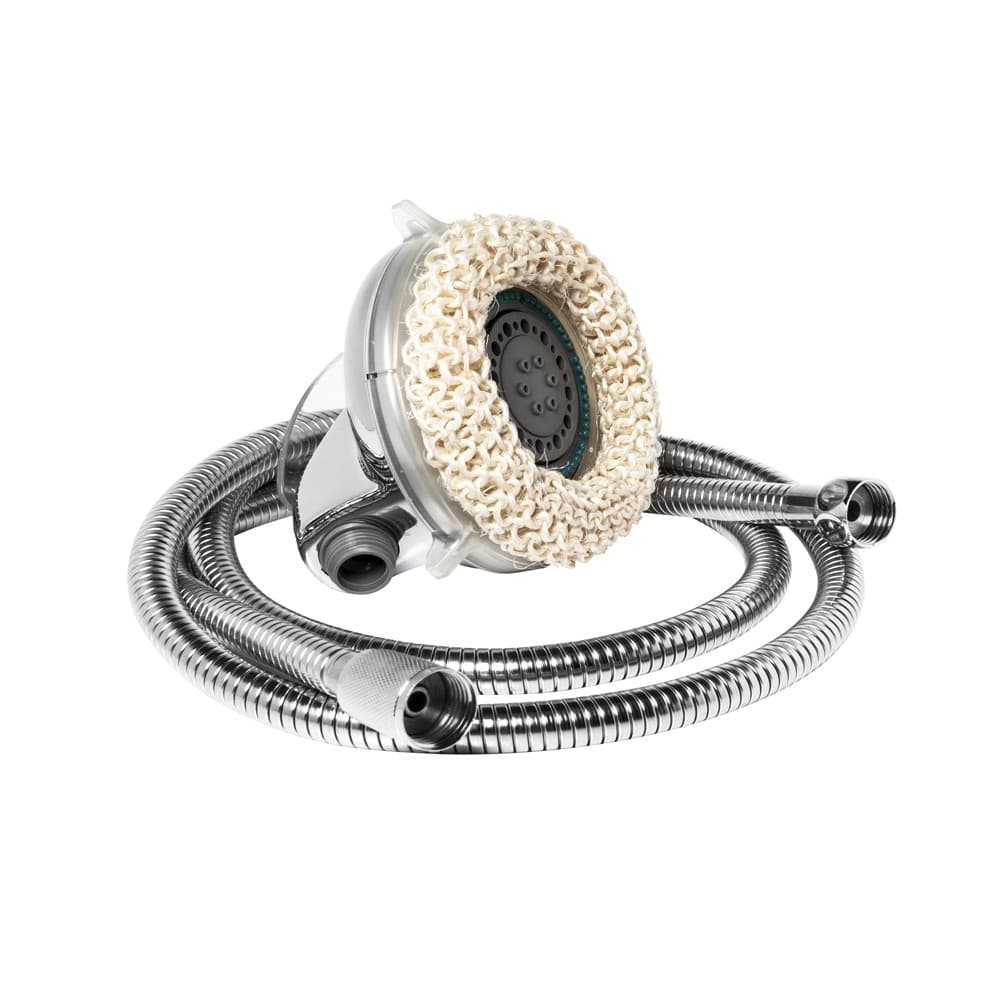 Soffione Doccia Bodycare con Flessibile e 3 Spugne Cromato Bagno - 3