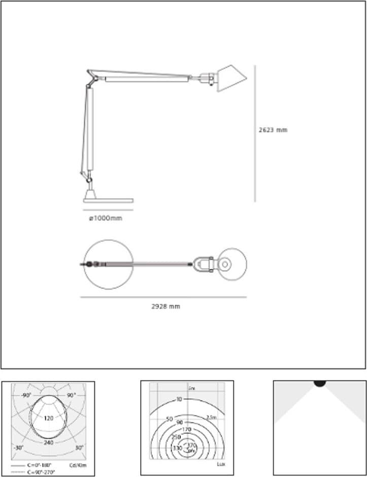 Lampada da terra Artemide Tolomeo XXL Outdoor LED - 2