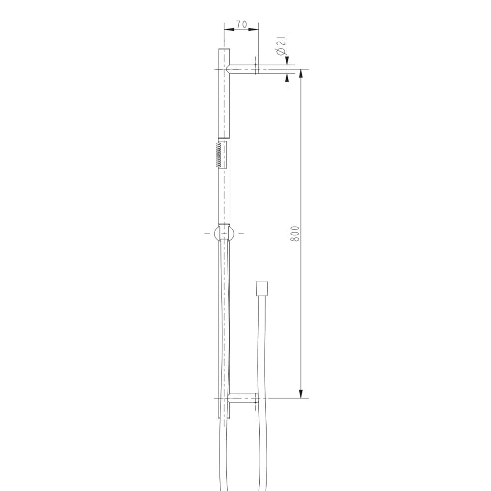 Asta Saliscendi Doccia 002 Ottone Cromato Tondo Doccetta Relax P7xH84 - 2