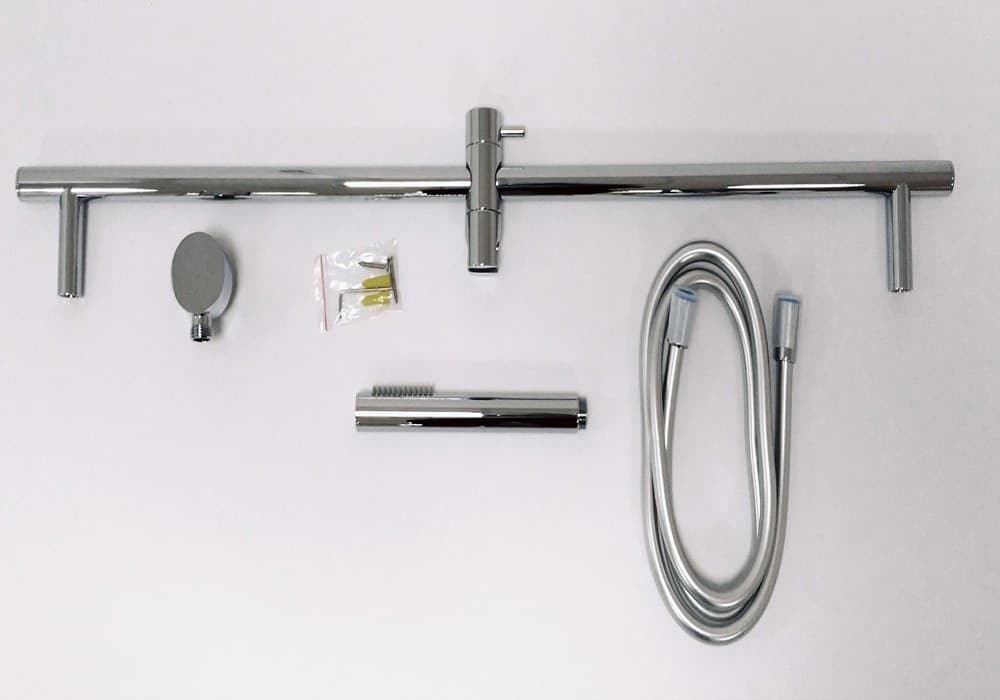 Asta Saliscendi Doccia 002 Ottone Cromato Tondo Doccetta Relax P7xH84 - 3