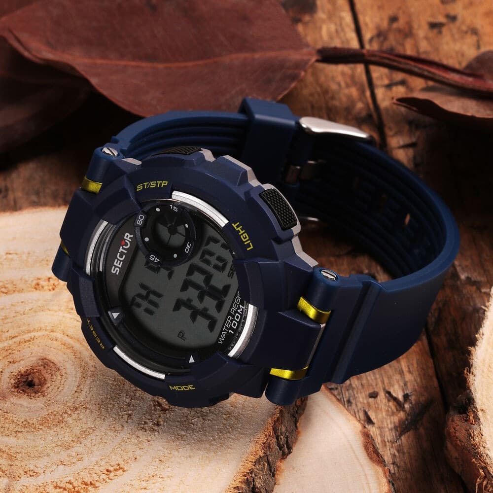 Sector EX-36 – Orologio Uomo Digitale Blu Plastica (R3251283002) - 6