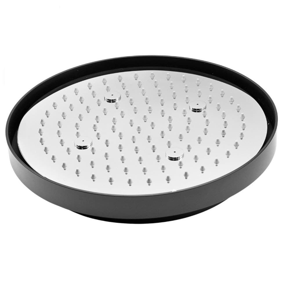 Ogomondo Soffione doccia a Led ad Incasso Nero Opaco Tondo 300 mm con telecomando - 6