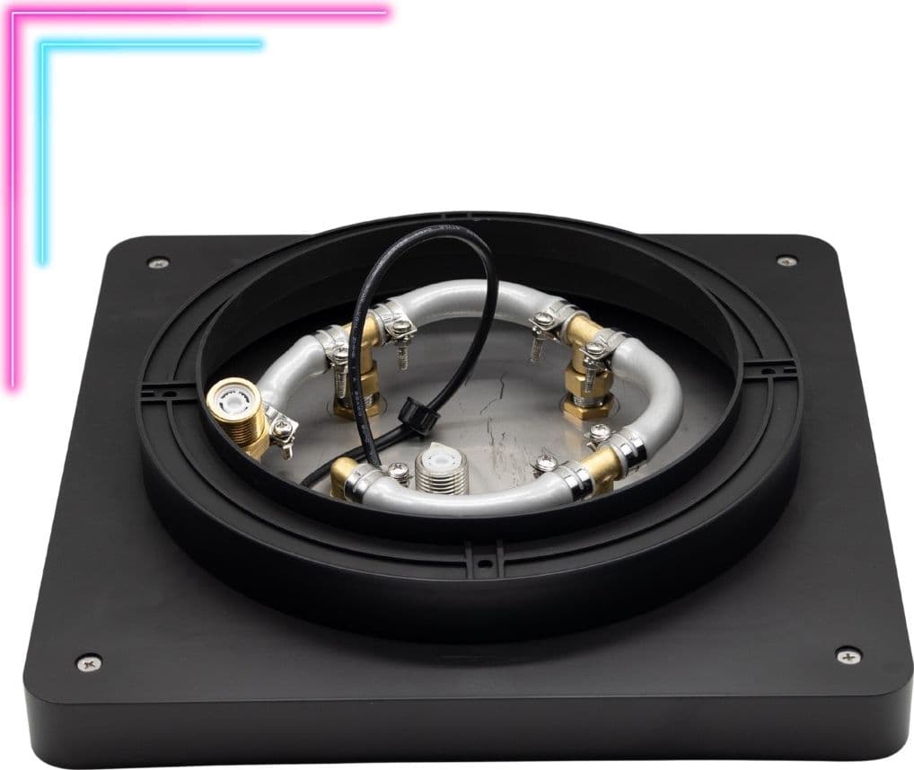 Soffione doccia a Led ad Incasso Nero Opaco Quadrato cm 30x30 con telecomando - 3