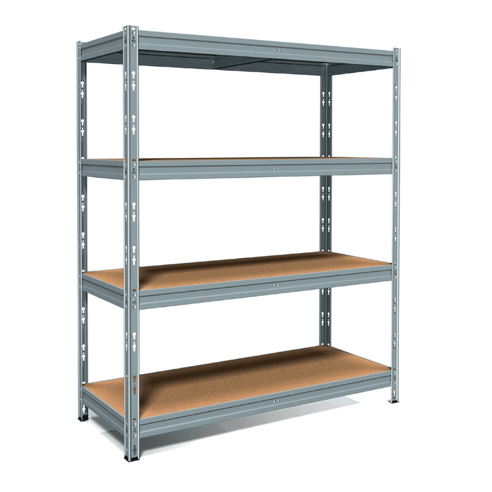 Anemos Maxi Poker Scaffale Incastro In Metallo 4 Piani In Truciolato 120x50x200 cm - 2