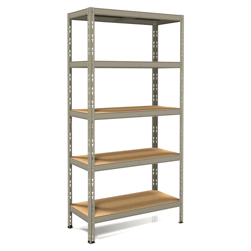 Anemos Pokerino Scaffale Incastro In Metallo 5 Piani In Truciolato 90x40x180 cm - 10