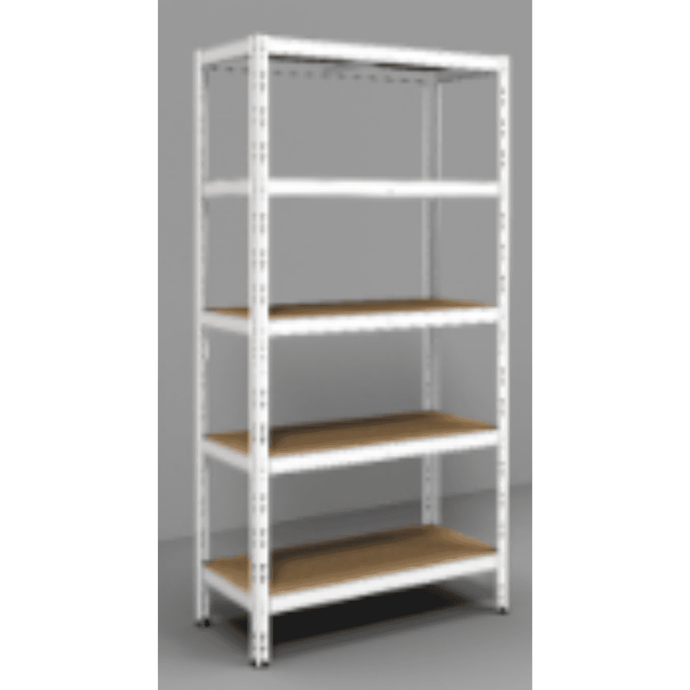 Anemos Pokerino Scaffale Incastro In Metallo 5 Piani In Truciolato 90x40x180 cm - 9