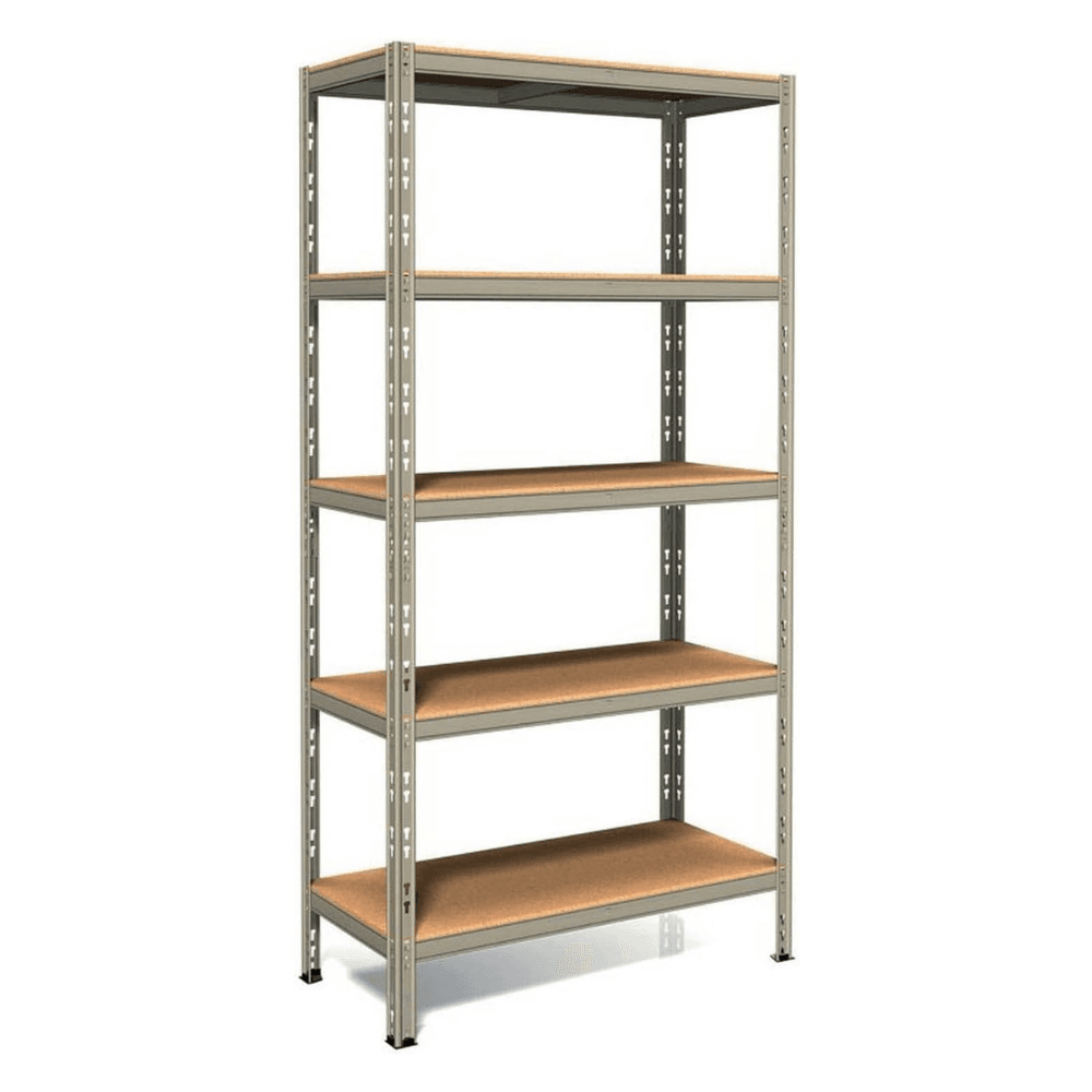 Anemos Pokerino Scaffale Incastro In Metallo 5 Piani In Truciolato 120x50x200 cm - 5