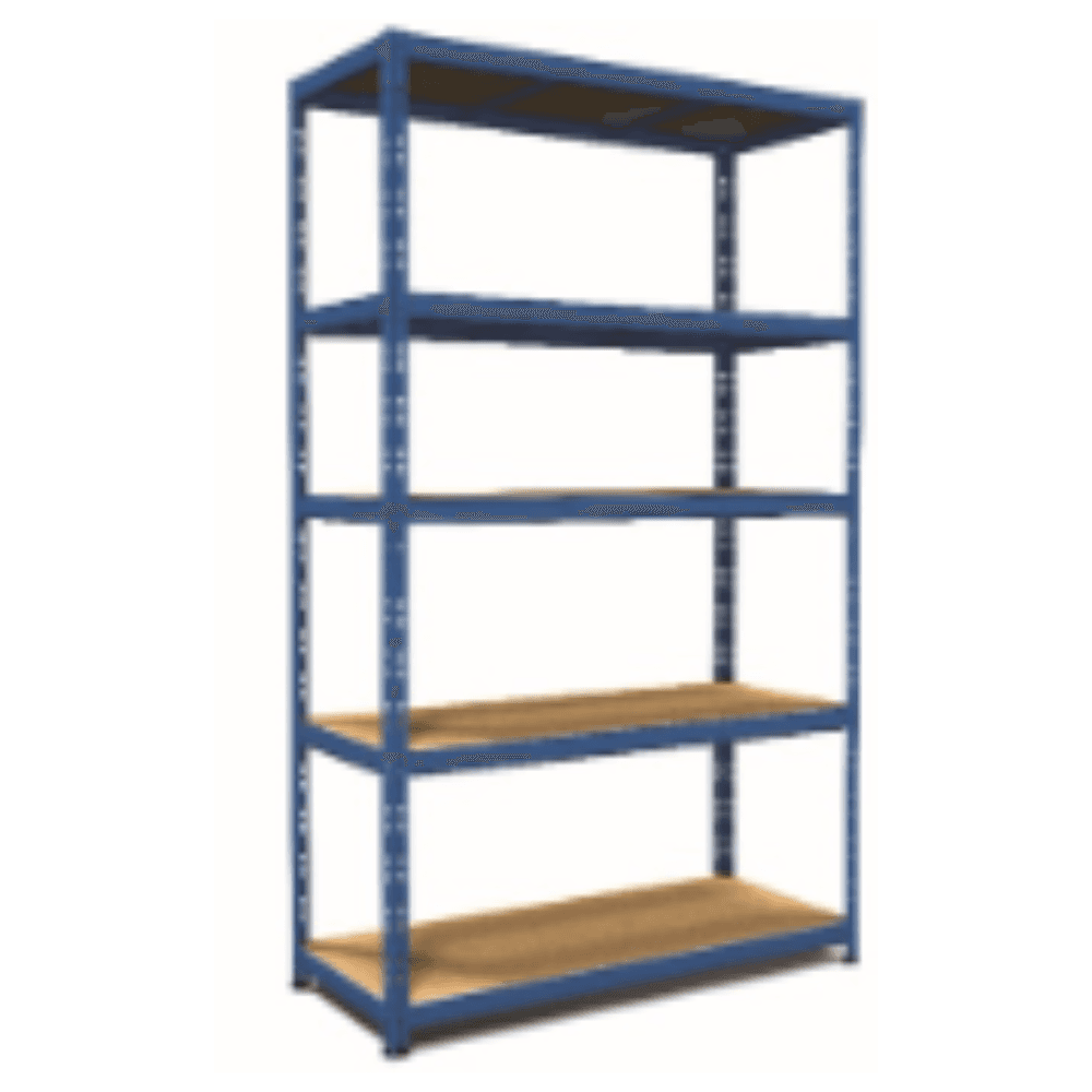 Anemos Pokerino Scaffale Incastro In Metallo 5 Piani In Truciolato 120x50x200 cm - 6