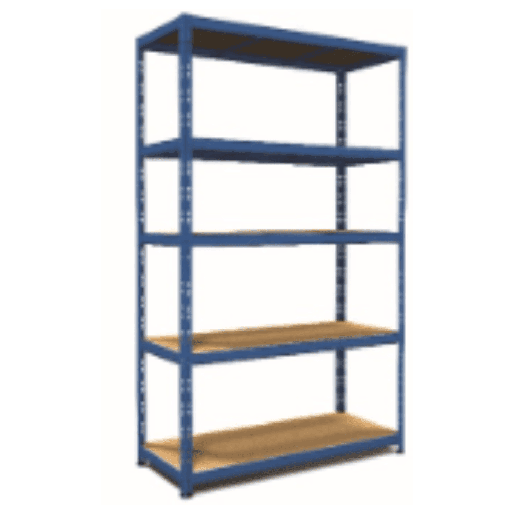 Anemos Pokerino Scaffale Incastro In Metallo 5 Piani In Truciolato 120x50x200 cm - 2