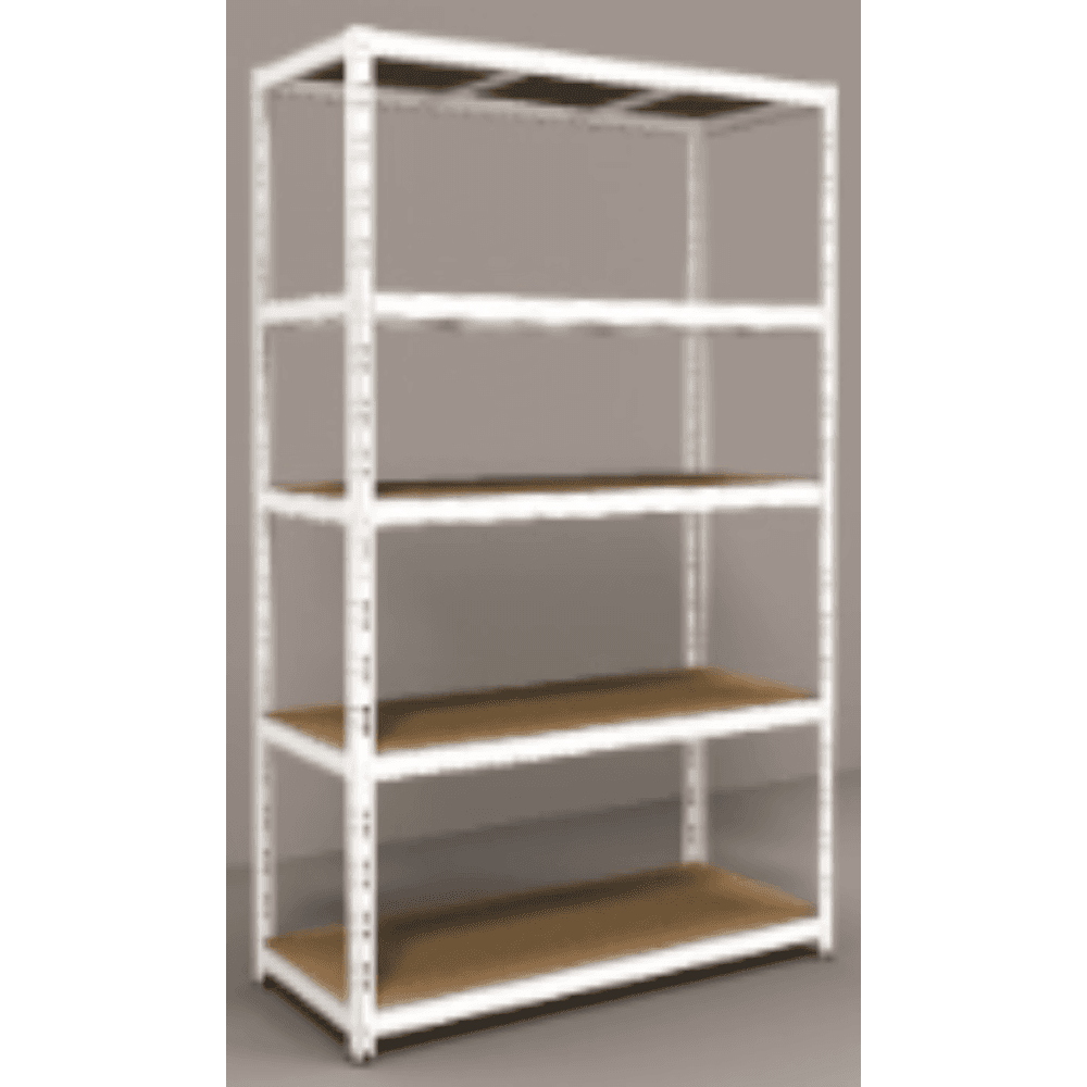 Anemos Pokerino Scaffale Incastro In Metallo 5 Piani In Truciolato 120x50x200 cm - 3