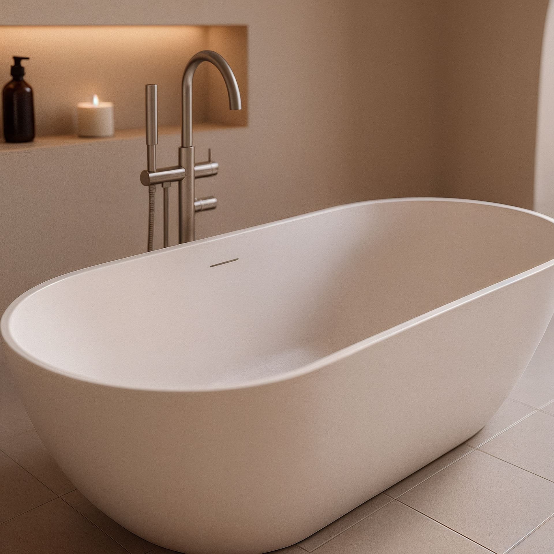 Vasca free standing Bianco opaco 160x73 MOON - 2