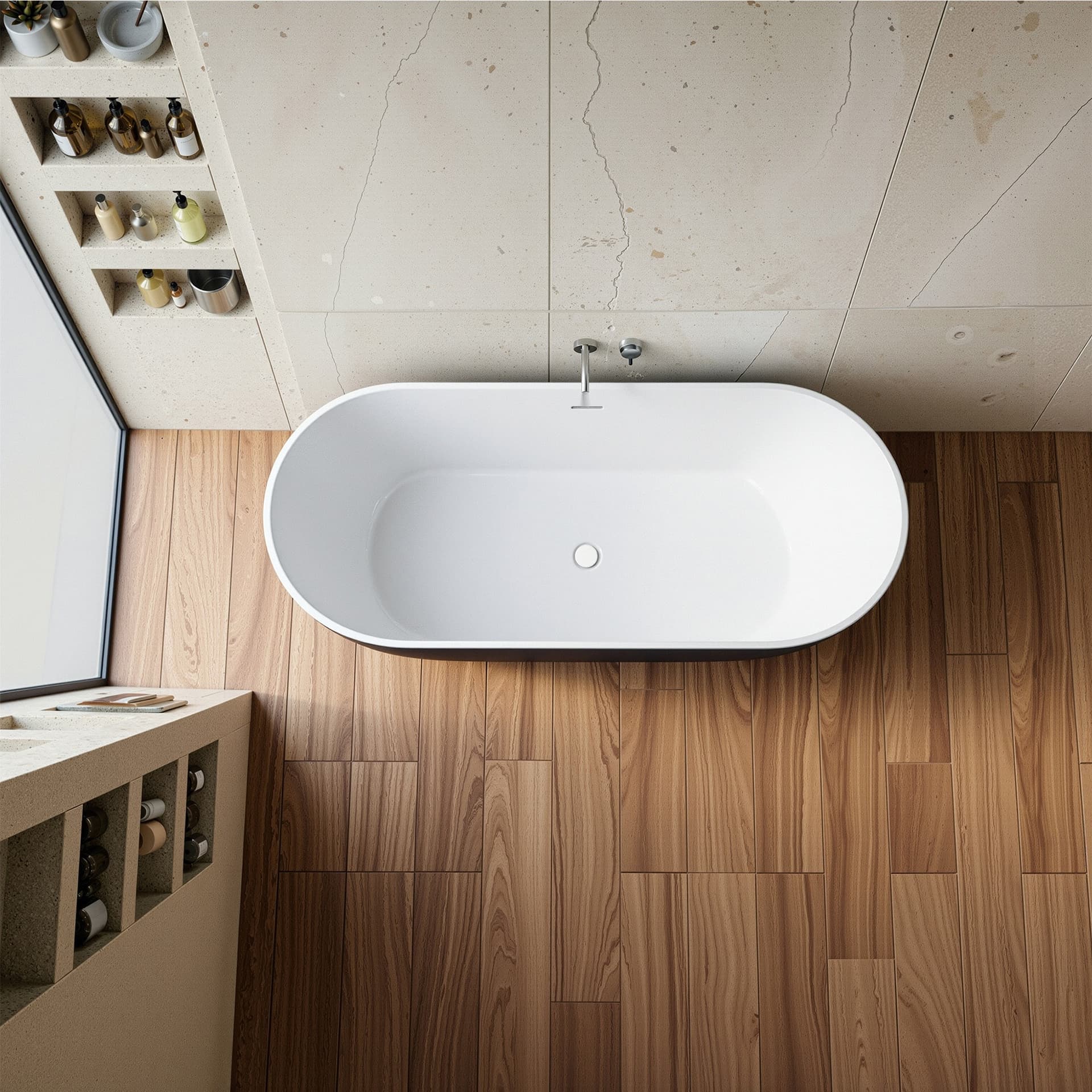 Vasca da bagno free standing Blu 160x73 BLUE MOON - 4