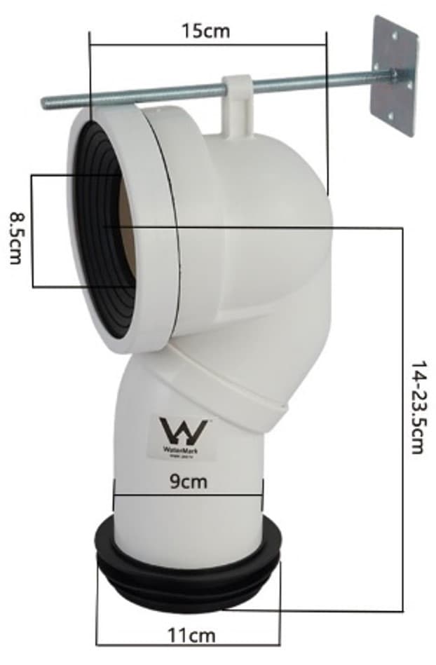 Curva tecnica per wc Nemesi Traslato 20 o 25 - 4