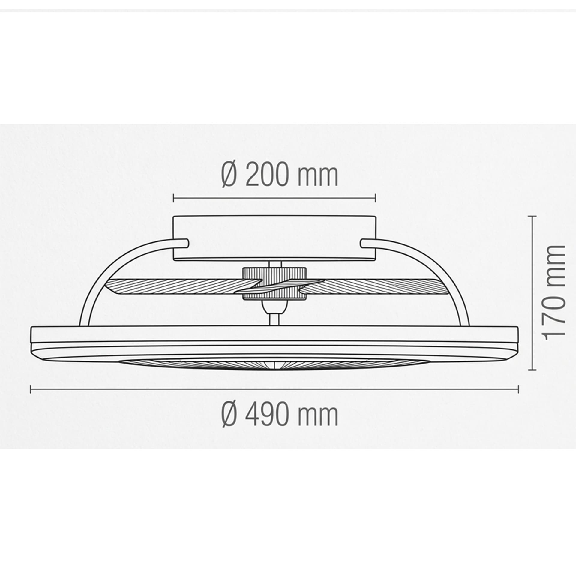 Plafoniera LED 40W con Ventilatore Bianca con Telecomando - 3
