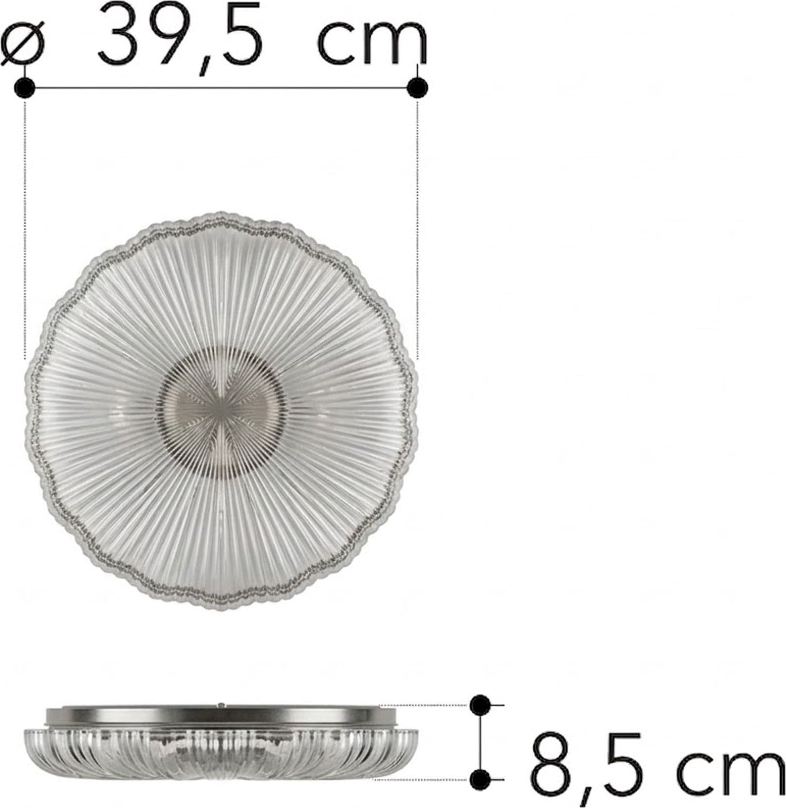 Plafoniera LED Spring 24W Bianca - Effetto Stelle - CCT Luce Selezionabile (3000K/4000K/6500K) - 3240lm - 39,5x39,5 cm - 4