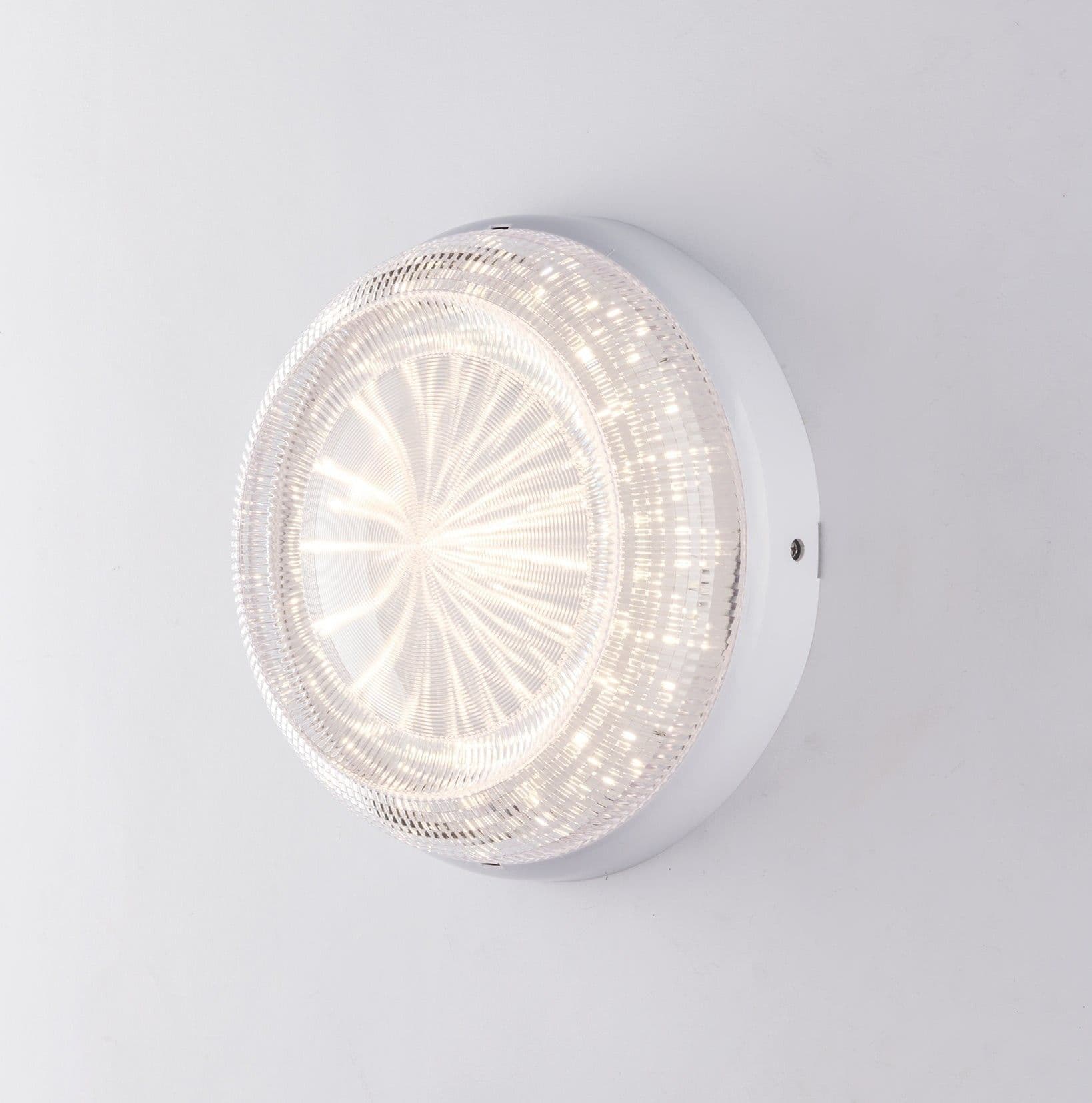 Plafoniera LED moderna da esterno in termoplastica bianco - 3