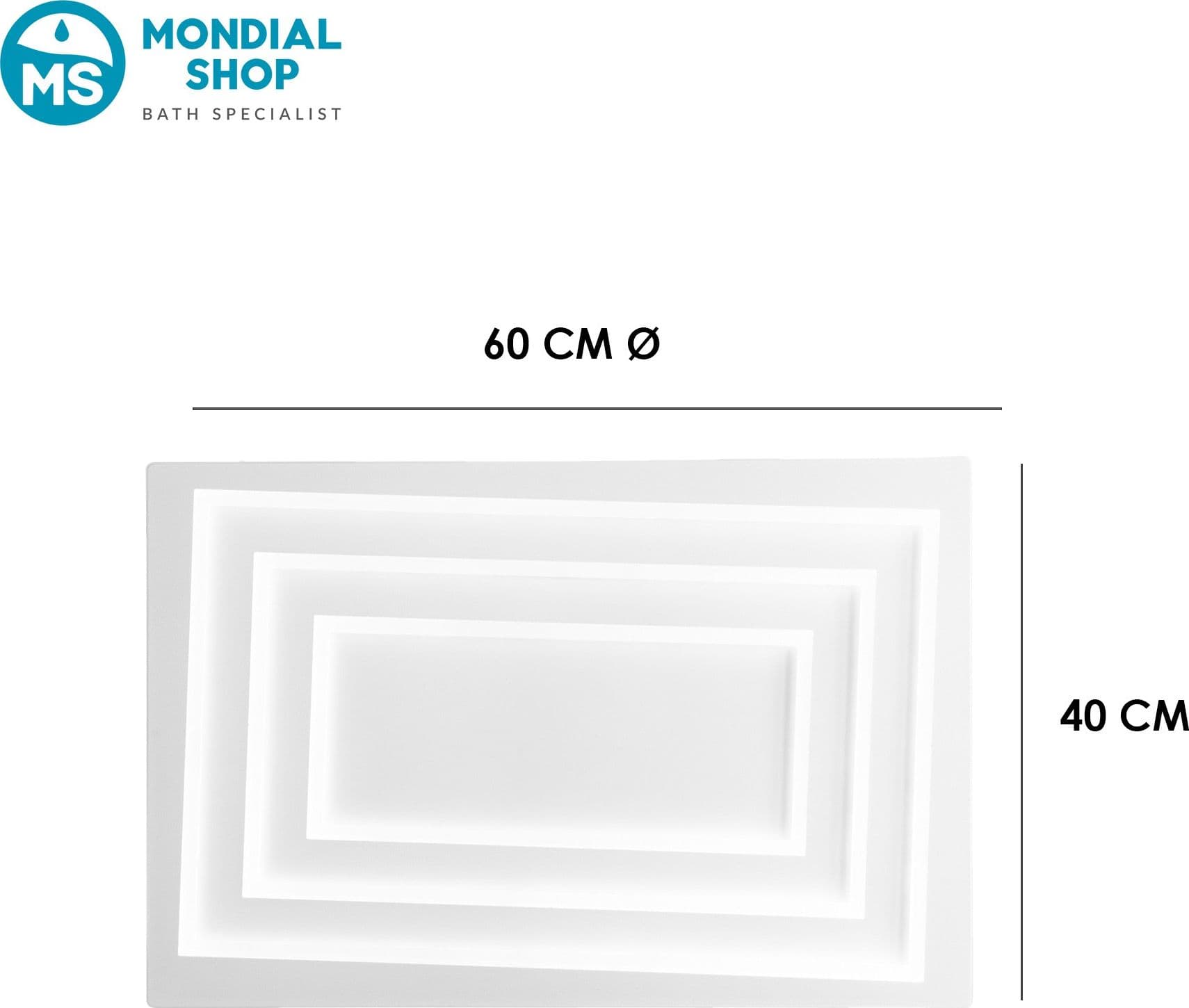 Plafoniera LED moderna da soffitto con diffusore in alluminio bianco 55W - 2