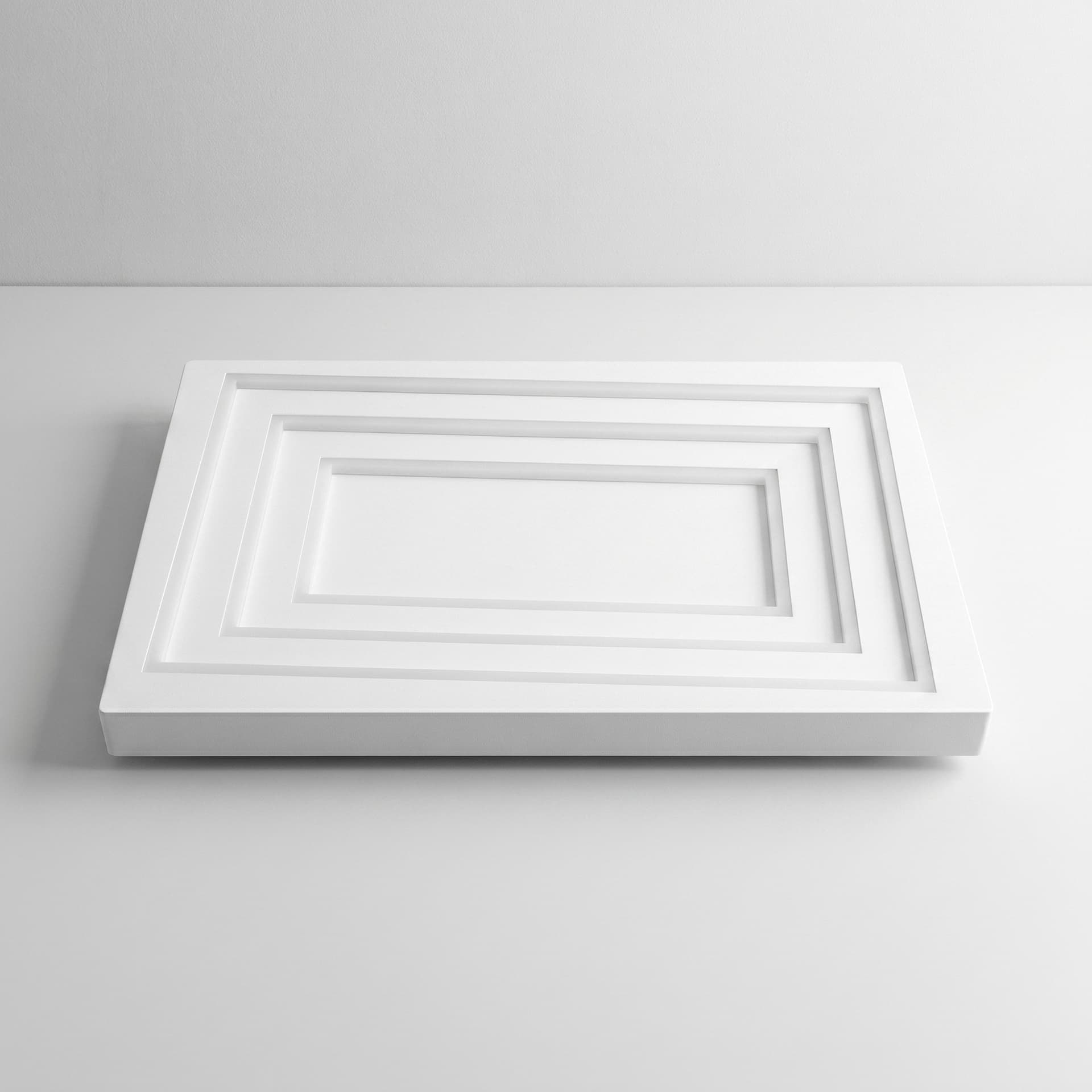 Plafoniera LED moderna da soffitto con diffusore in alluminio bianco 55W - 4