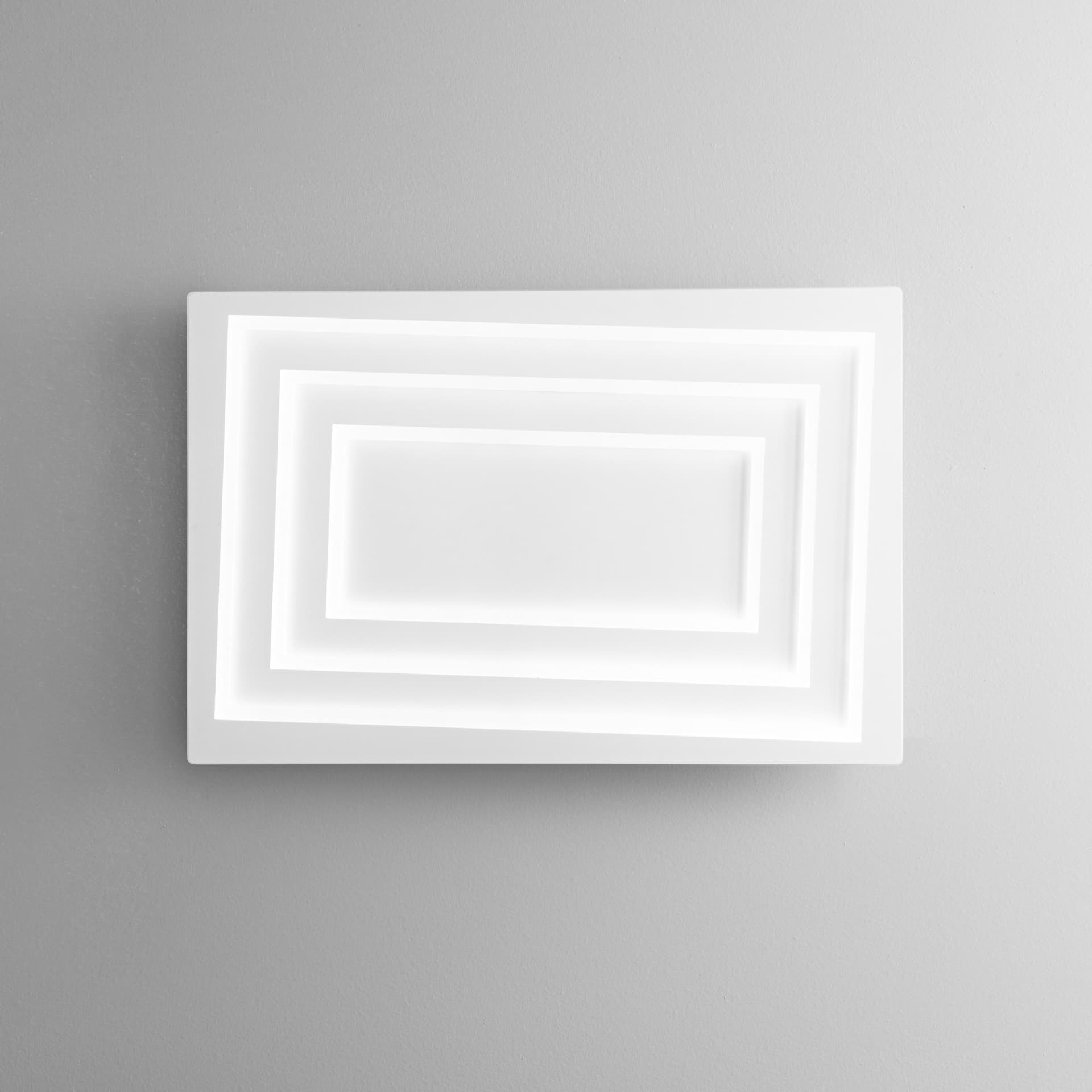 Plafoniera LED moderna da soffitto con diffusore in alluminio bianco 55W - 5