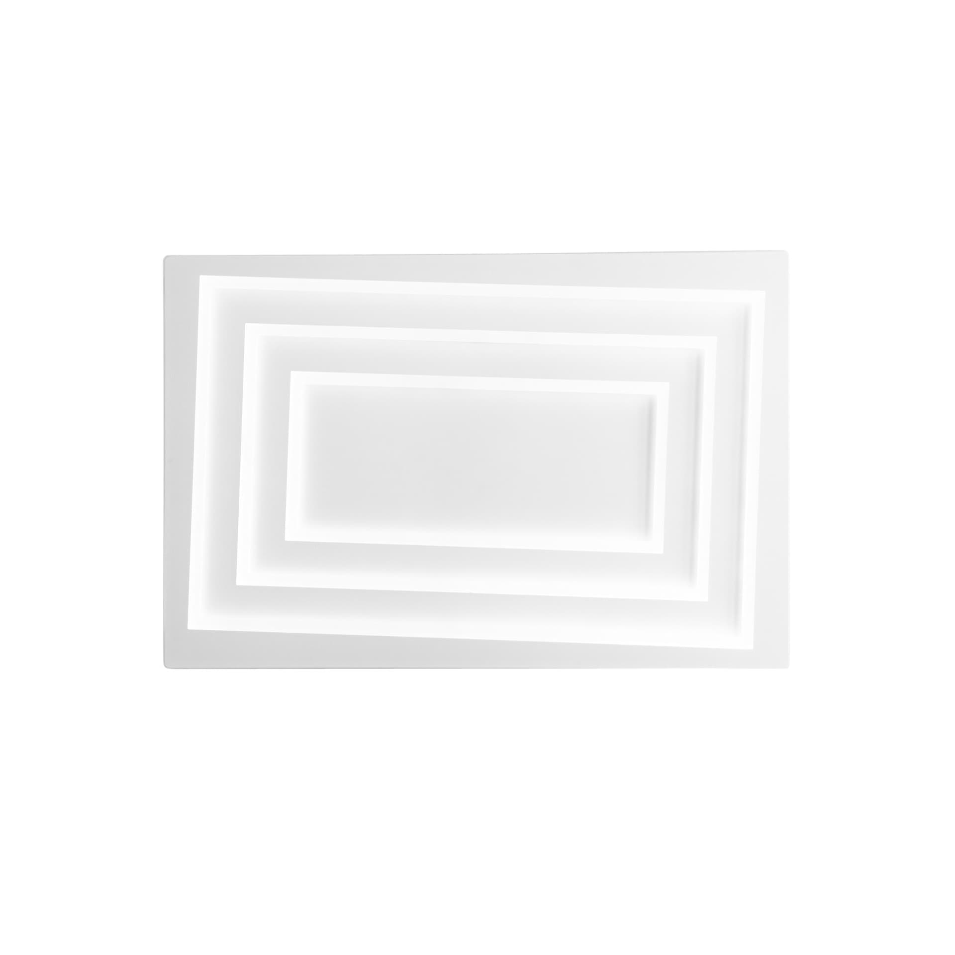 Plafoniera LED moderna da soffitto con diffusore in alluminio bianco 55W - 6