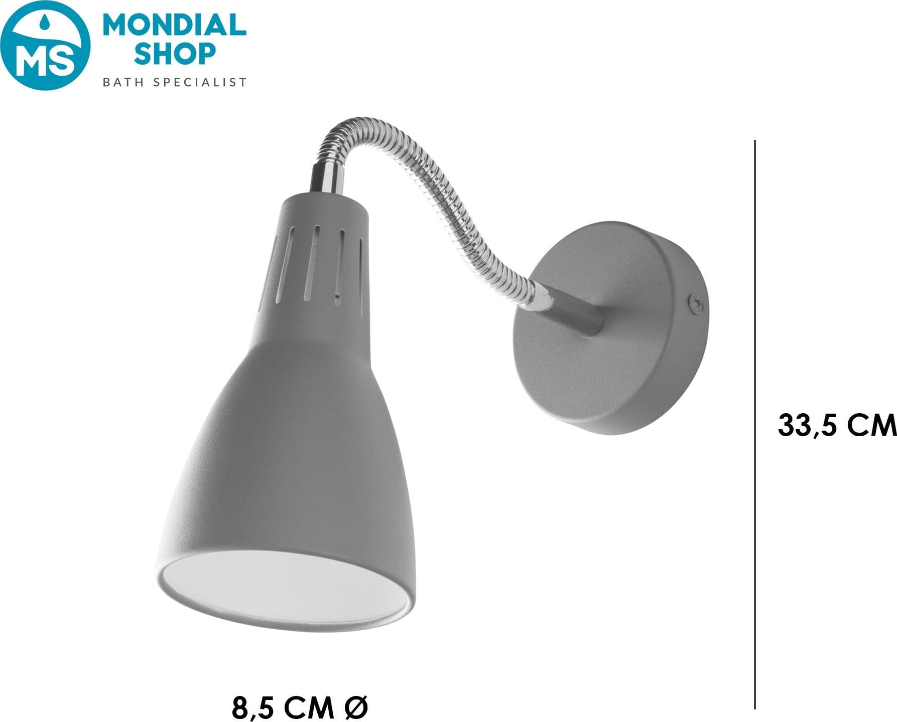 Applique in metallo per Camera da letto Ufficio Specchio o Quadri E14 in 3 varianti - 13