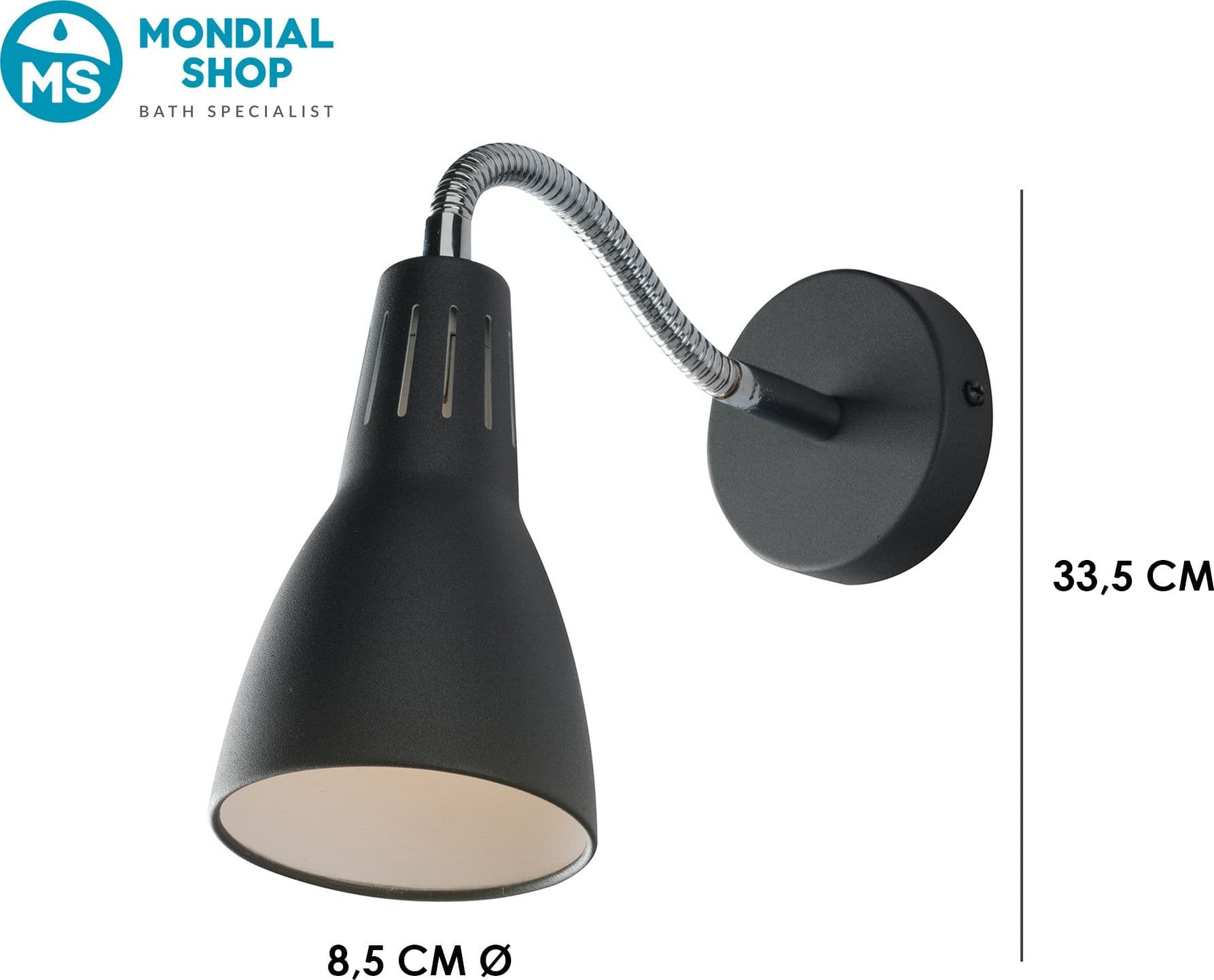 Applique in metallo per Camera da letto Ufficio Specchio o Quadri E14 in 3 varianti - 14