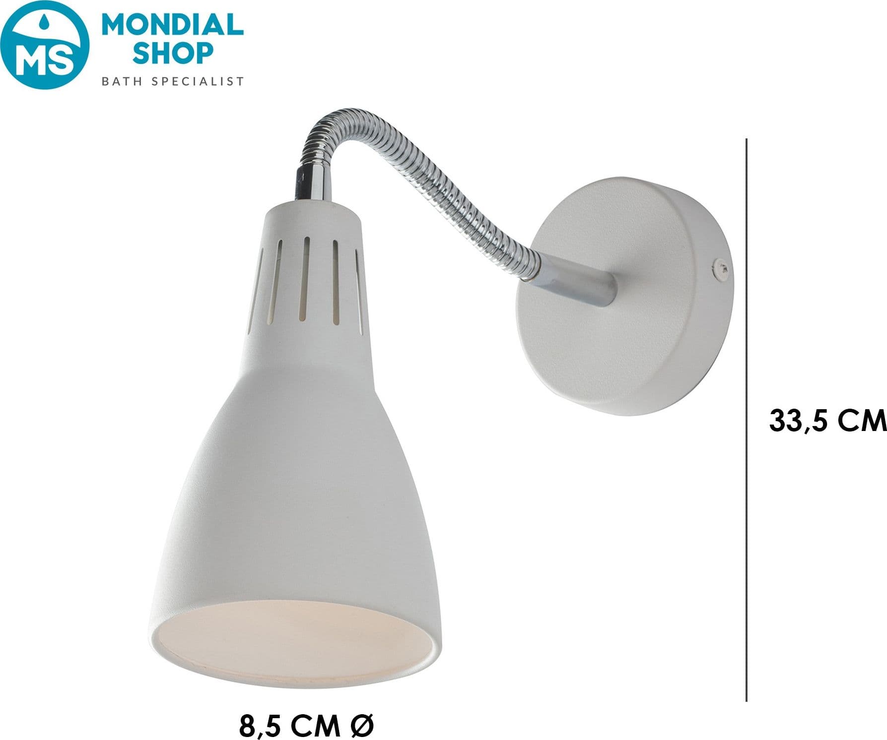 Applique in metallo per Camera da letto Ufficio Specchio o Quadri E14 in 3 varianti - 10