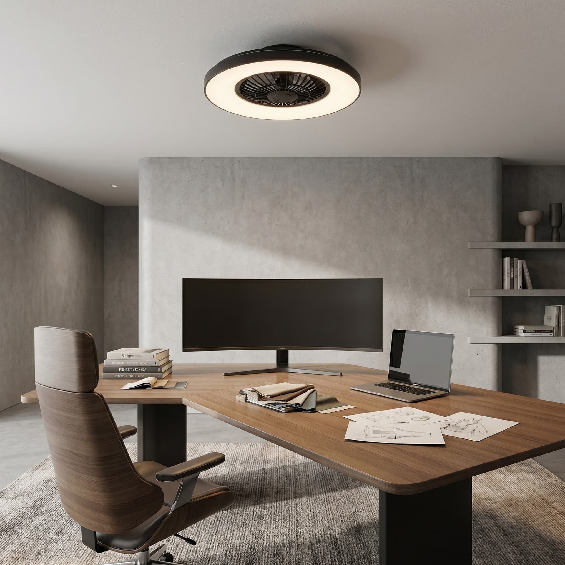 Plafoniera LED con Ventilatore e Bluetooth Telecomando incluso - 3