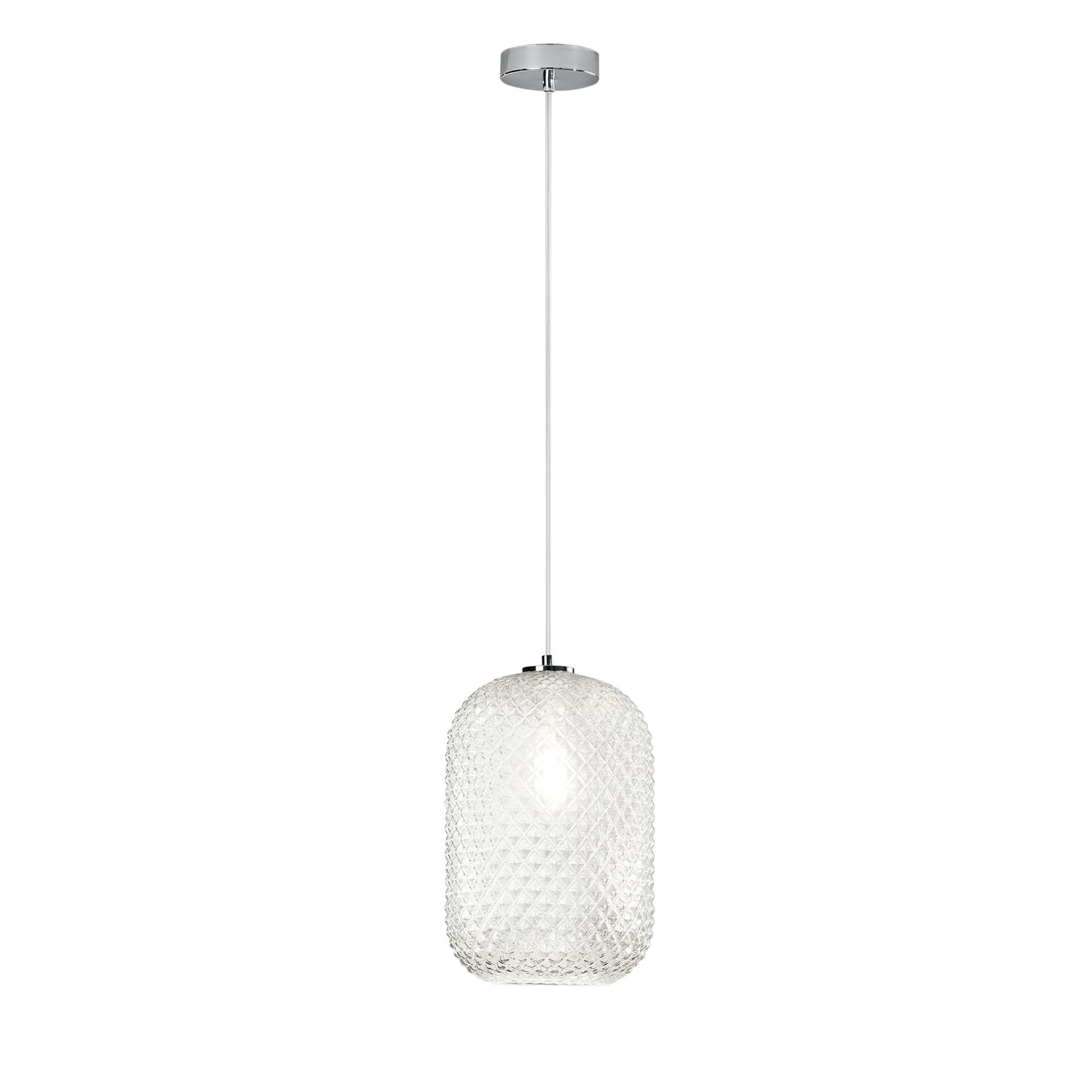 Sospensione Lampadario ovale design moderno in vari colori 1XE27 - 25