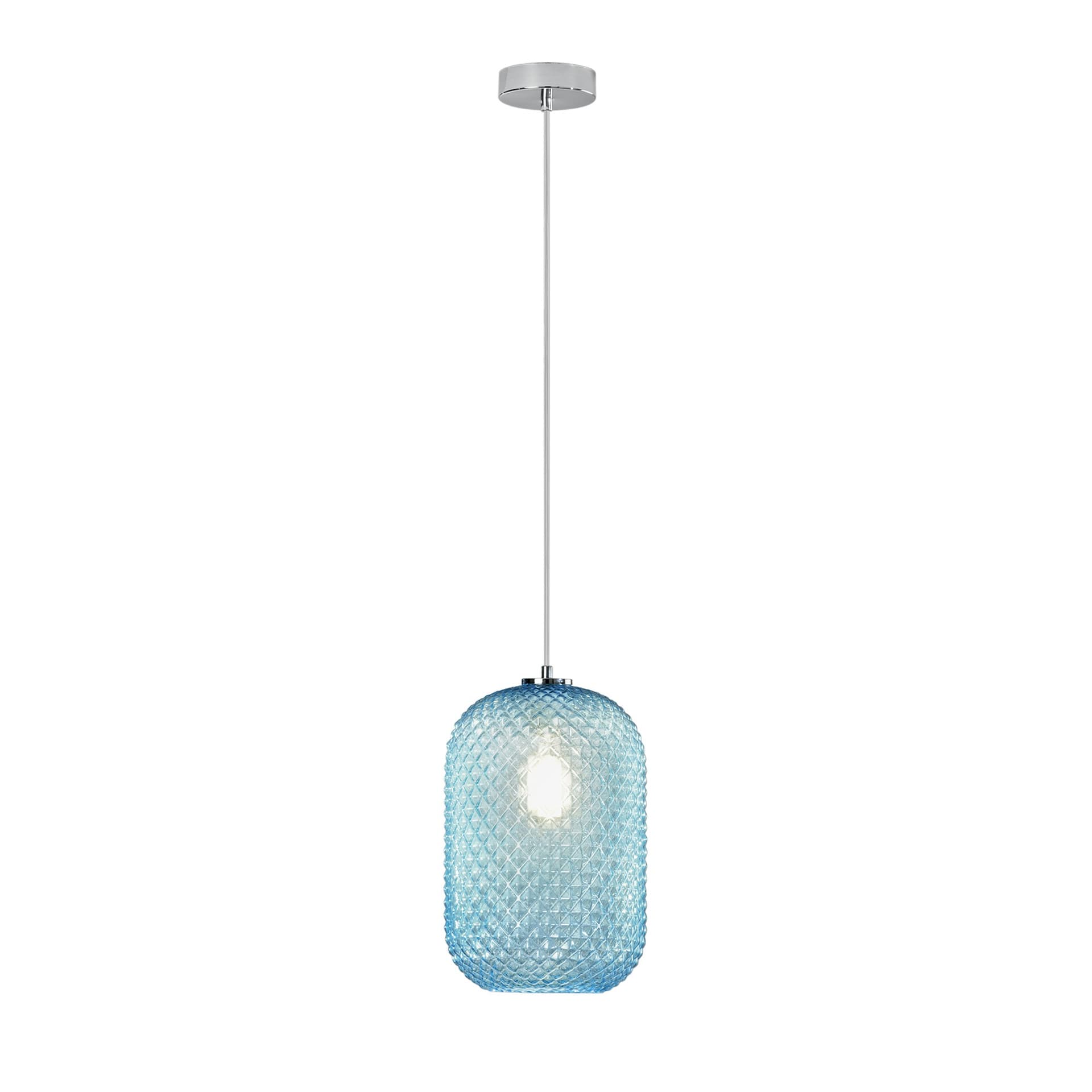 Sospensione Lampadario ovale design moderno in vari colori 1XE27 - 24