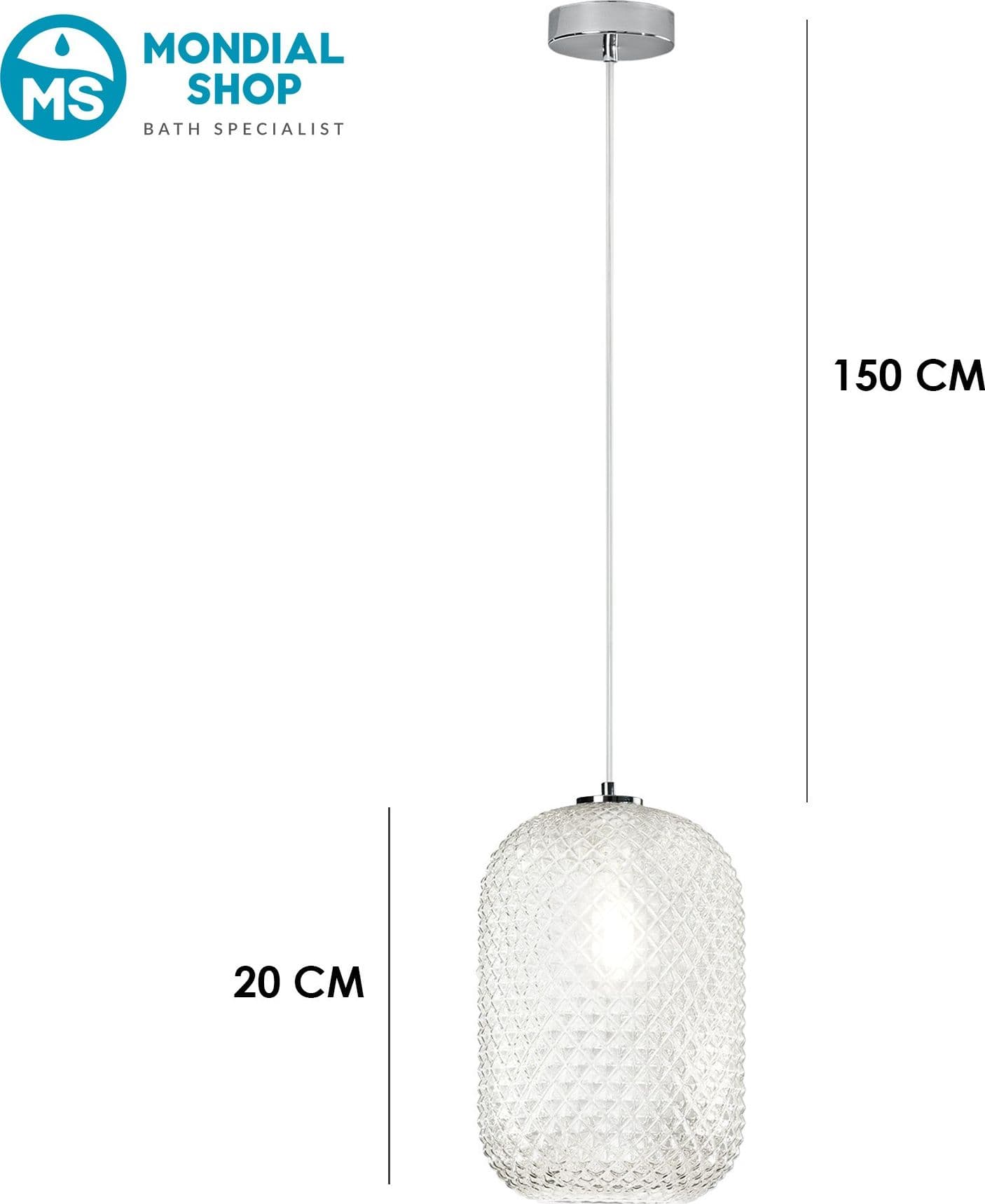 Sospensione Lampadario ovale design moderno in vari colori 1XE27 - 11