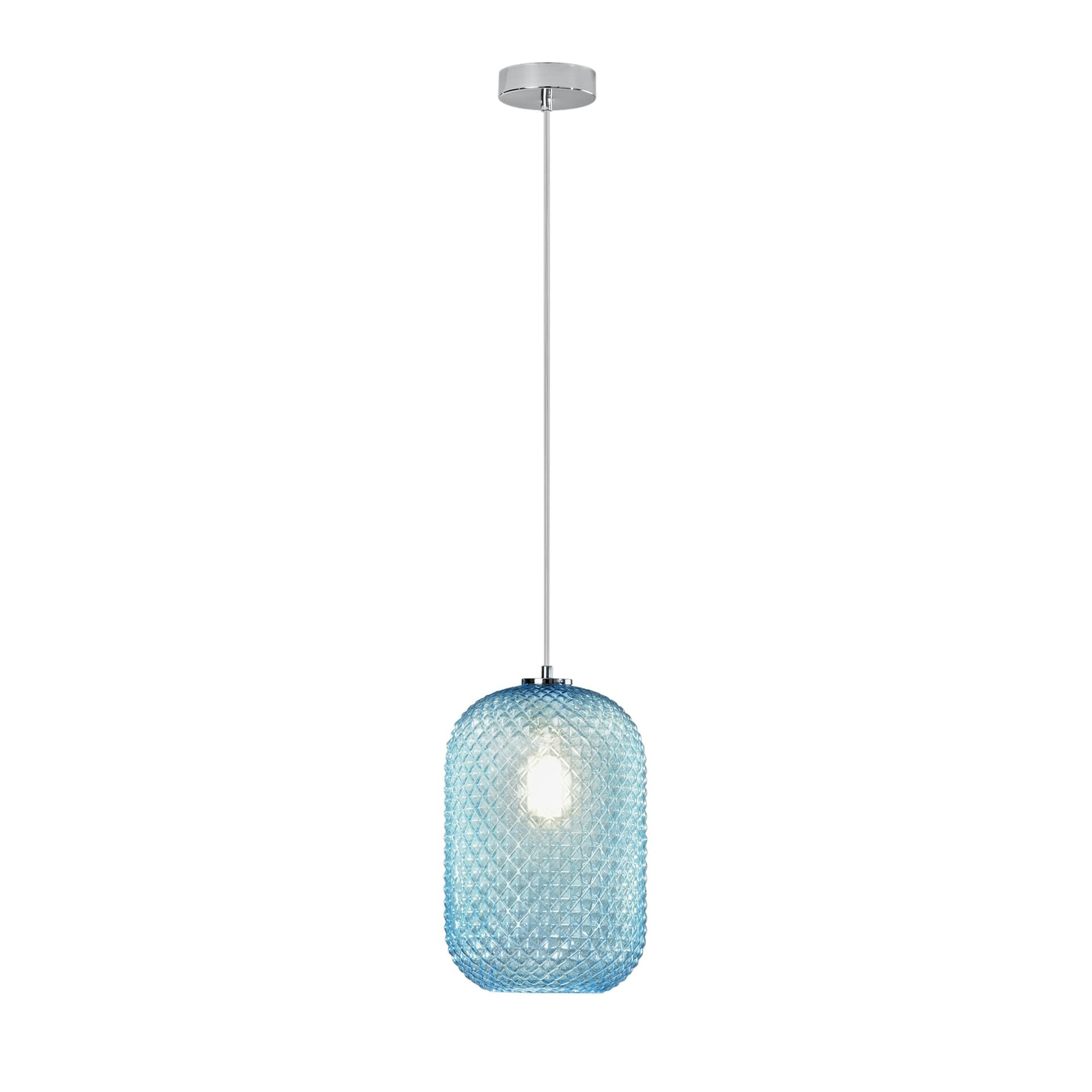 Sospensione Lampadario ovale design moderno in vari colori 1XE27 - 16