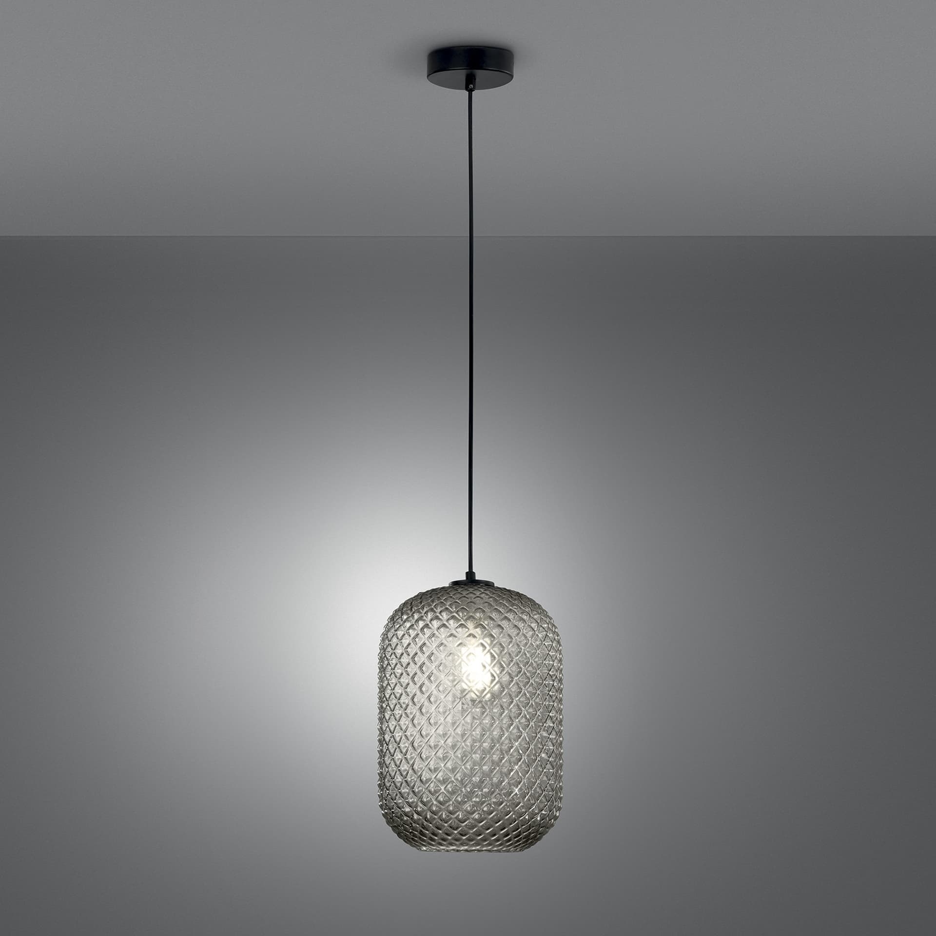 Sospensione Lampadario ovale design moderno in vari colori 1XE27 - 19
