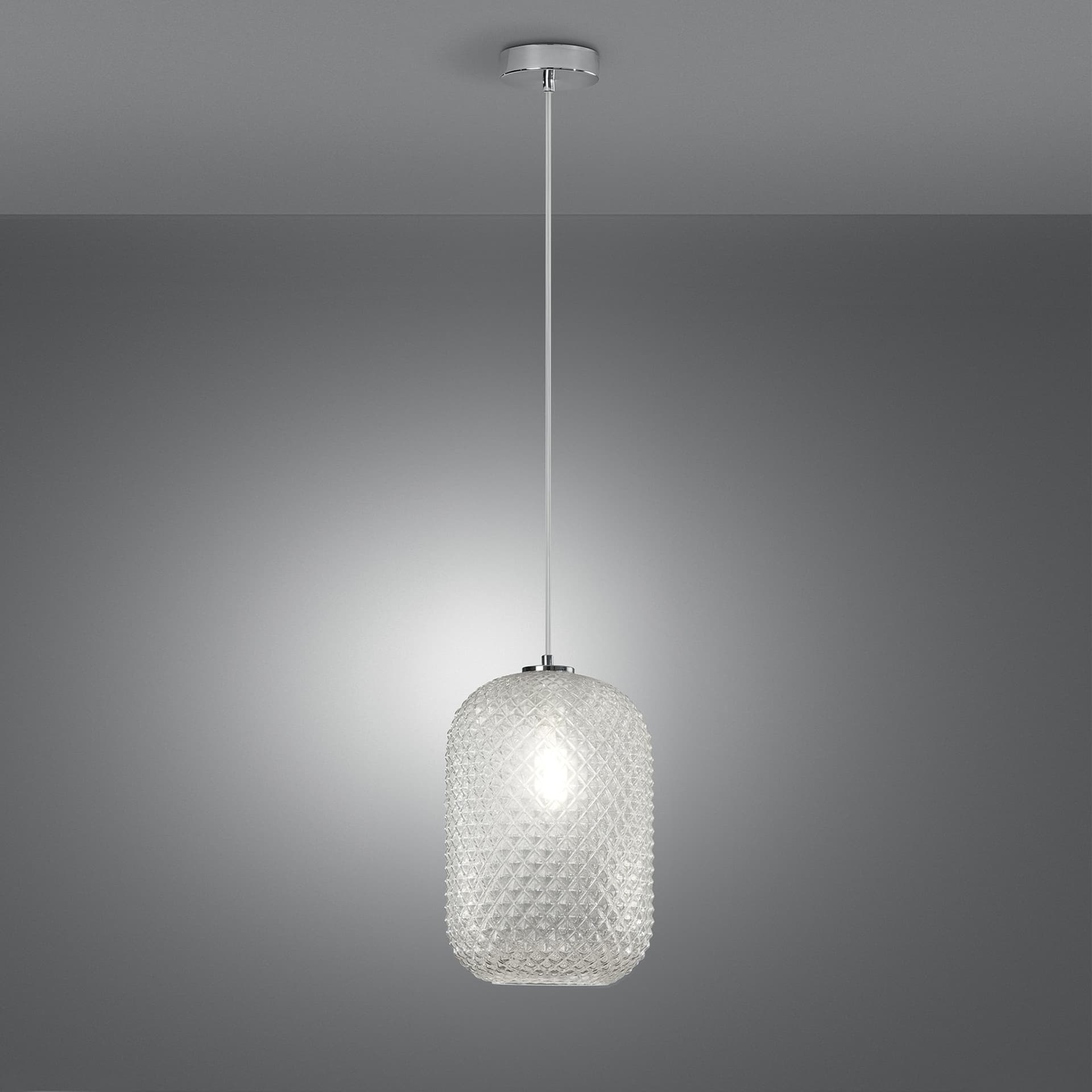 Sospensione Lampadario ovale design moderno in vari colori 1XE27 - 21