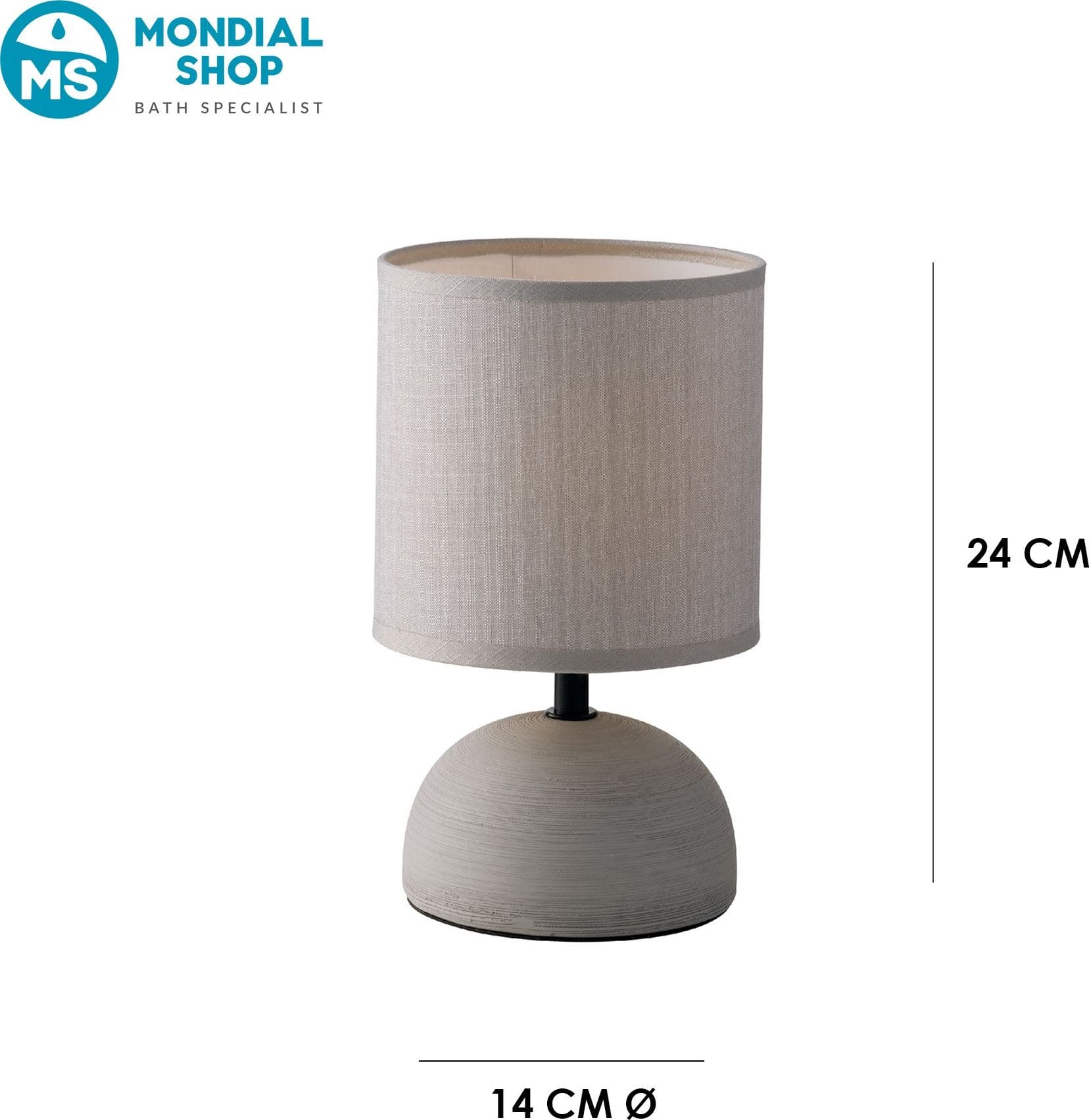 Lume da comodino moderno in ceramica e tela in 5 varianti 1XE14 - 3