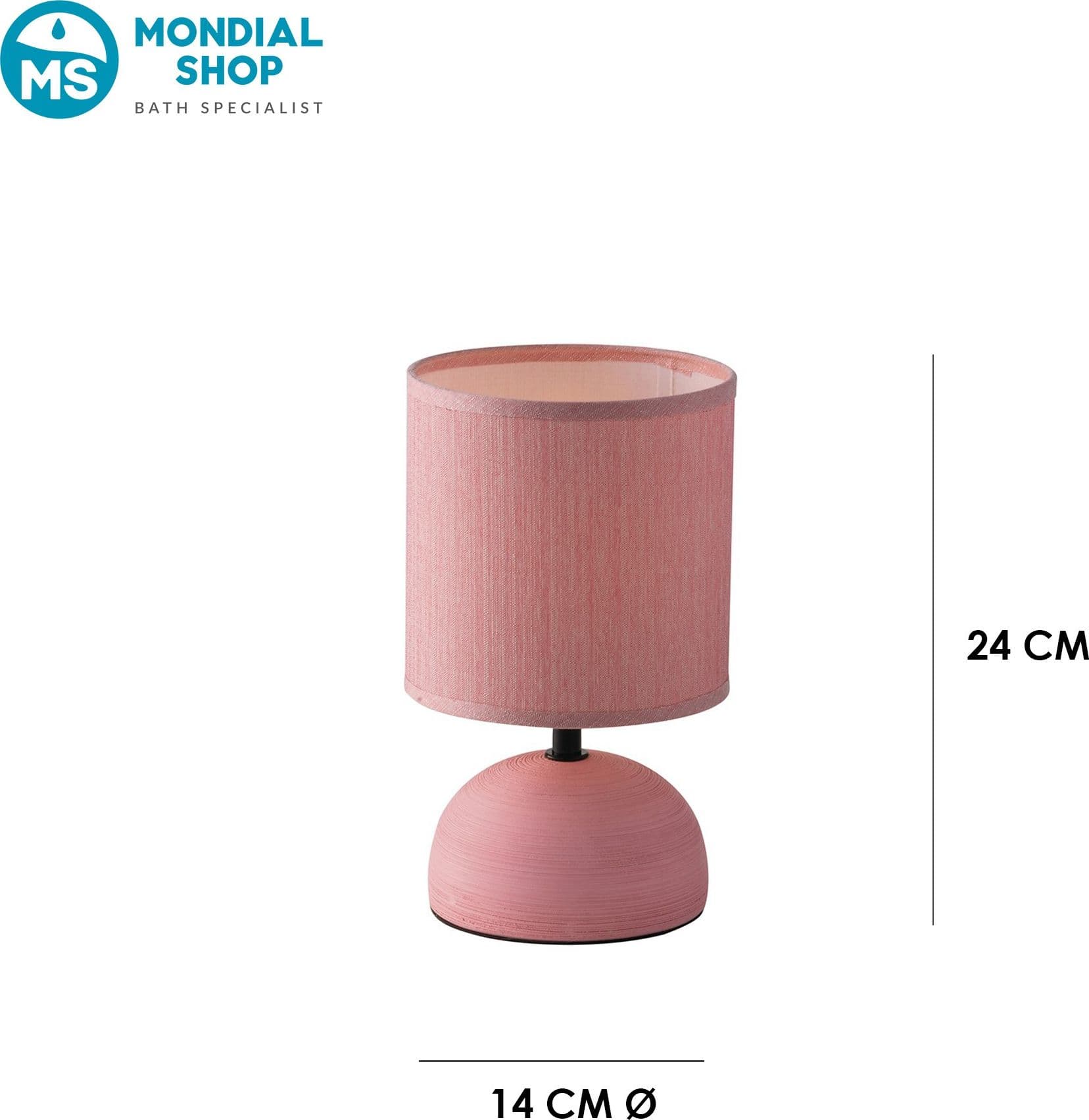 Lume da comodino moderno in ceramica e tela in 5 varianti 1XE14 - 5