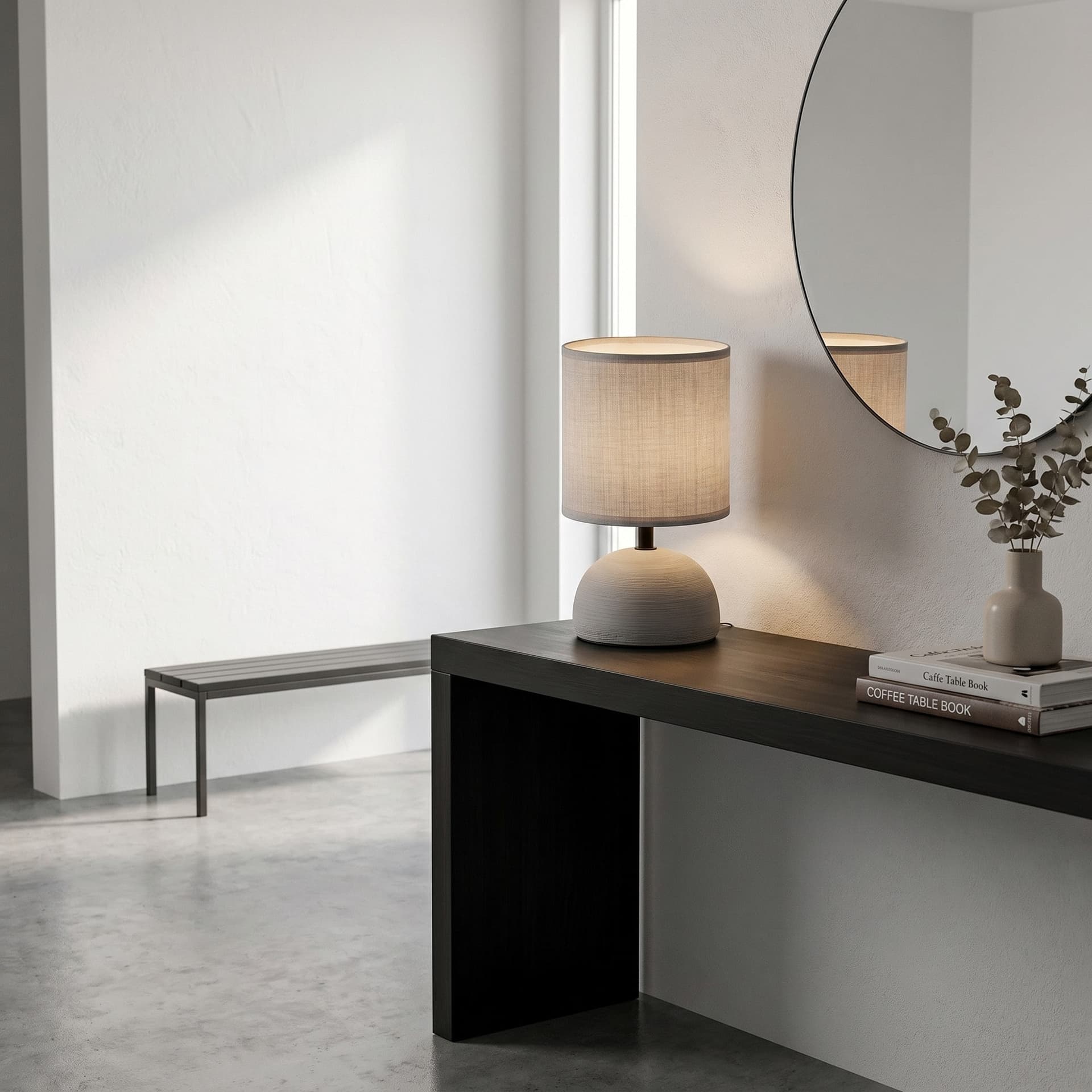 Lume da comodino moderno in ceramica e tela in 5 varianti 1XE14 - 8